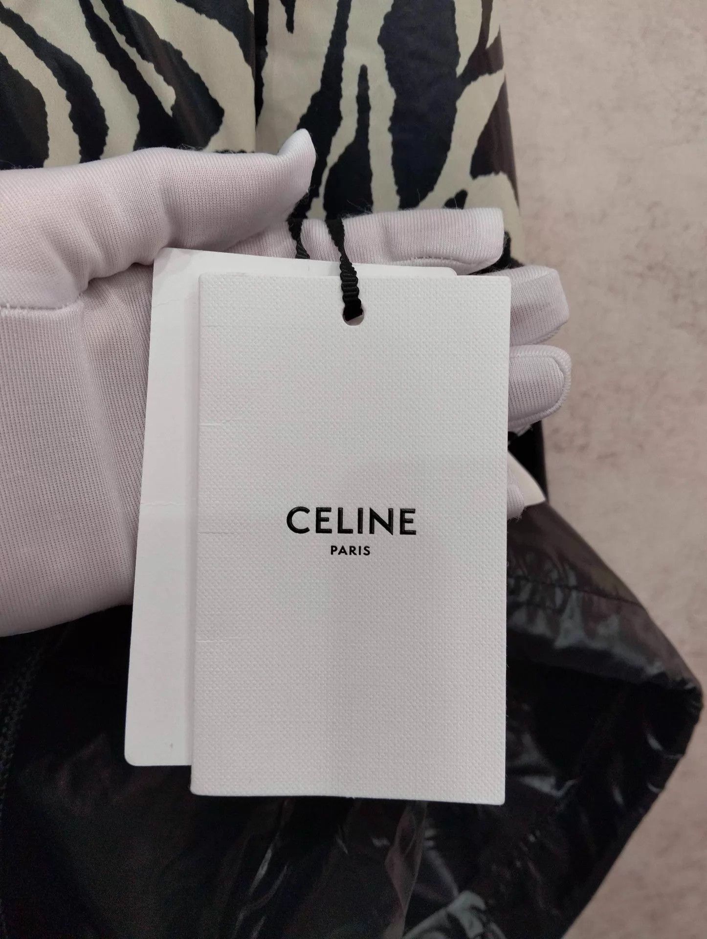 Celine CELINE Tiger Stripe Paneled Zipper Hooded Oversized JKT 48 Size US M / EU 48-50 / 2 - 7 Thumbnail