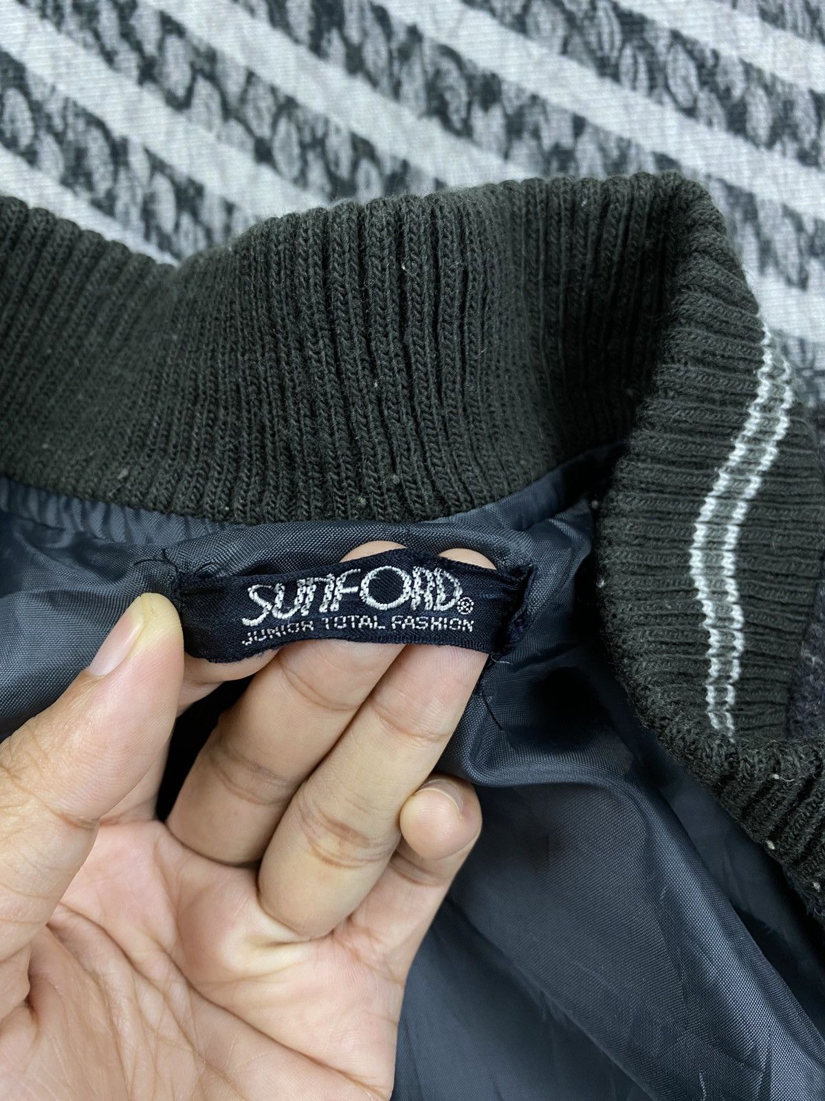 Japanese Brand Vintage Sunford Big Embroidered Varsity Style Bomber Jacket Size US M / EU 48-50 / 2 - 8 Thumbnail