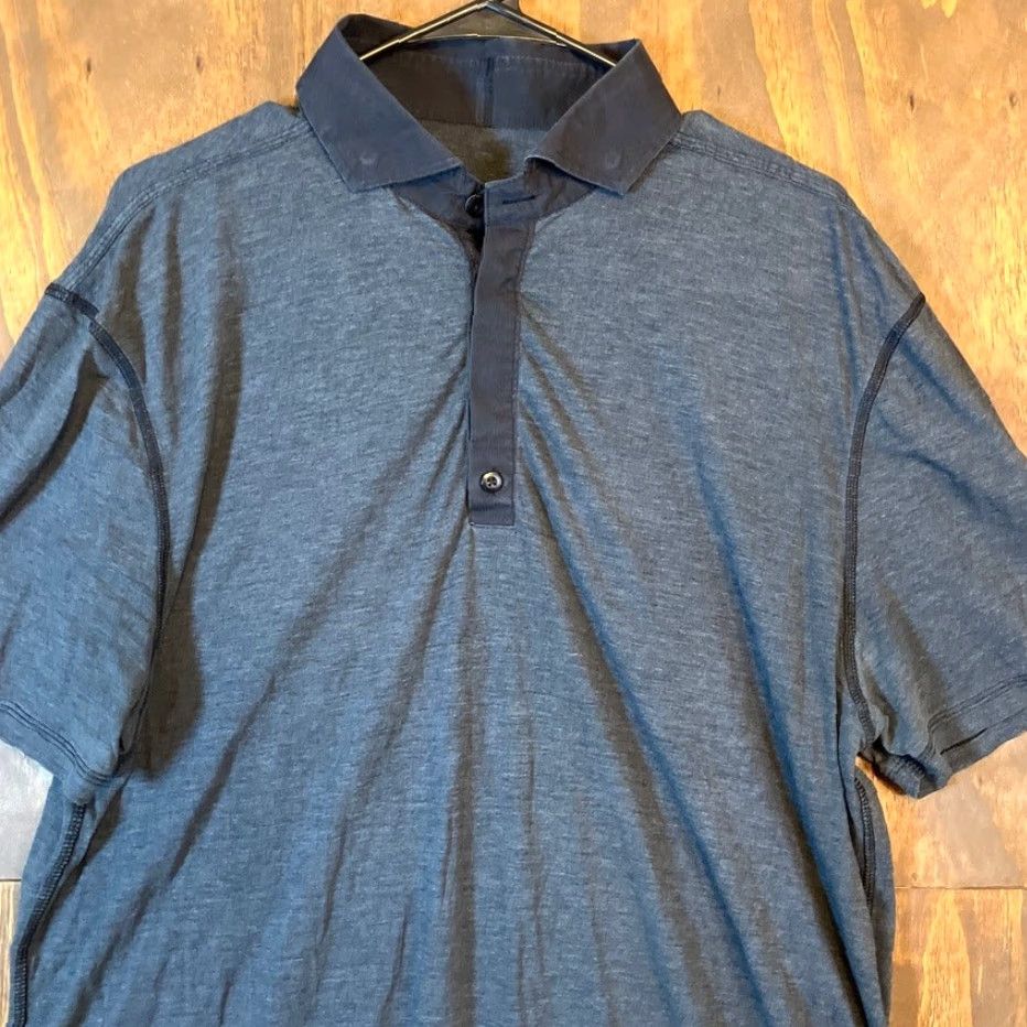 Lululemon Lululemon Mens Shirt Gray Modern Polo Lightweight Athletic Stretch L/XL Shirt Size US L / EU 52-54 / 3 - 2 Thumbnail