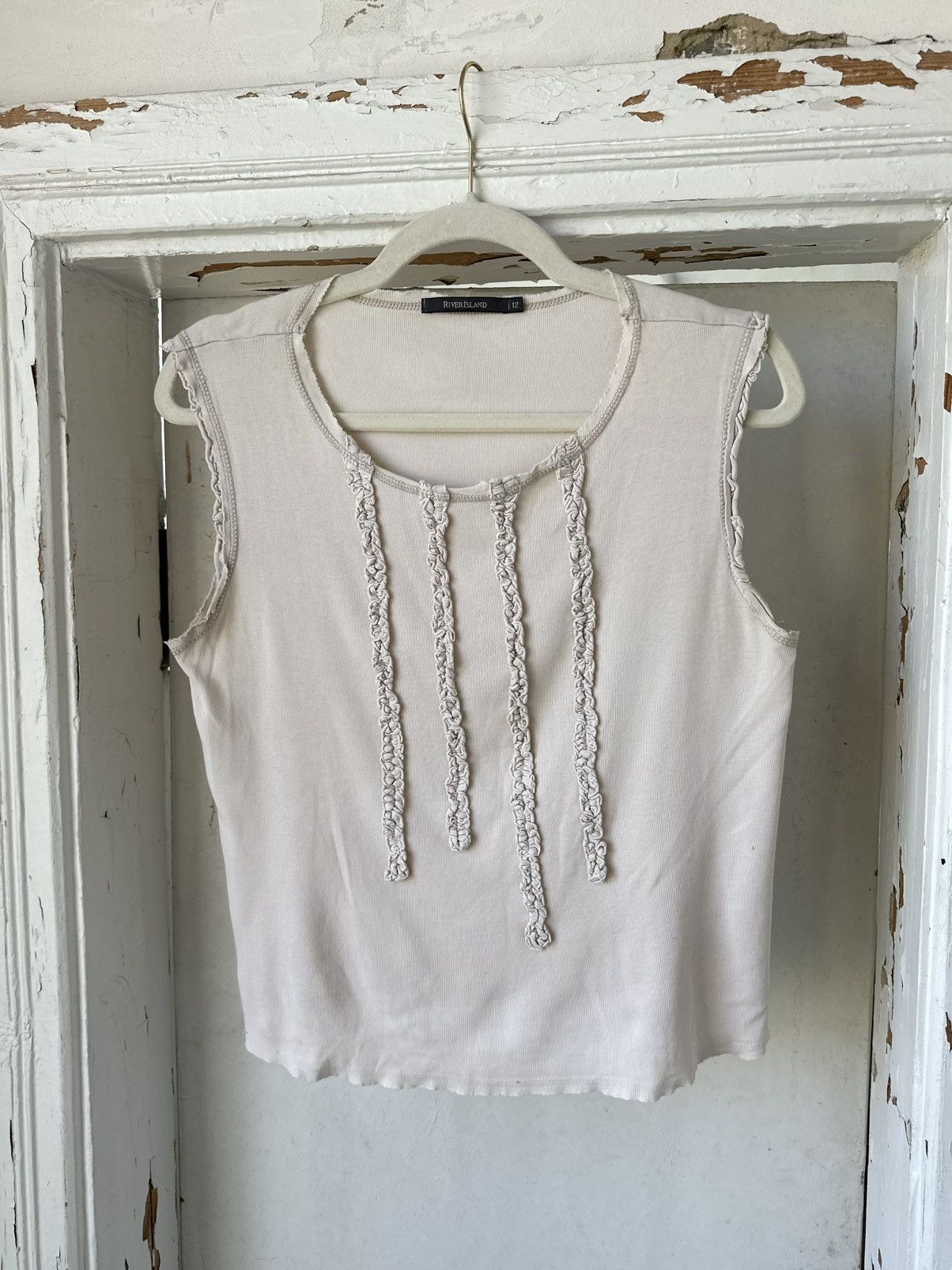 If Six Was Nine Vintage Beige Top Size XL / US 12-14 / IT 48-50 - 1 Thumbnail