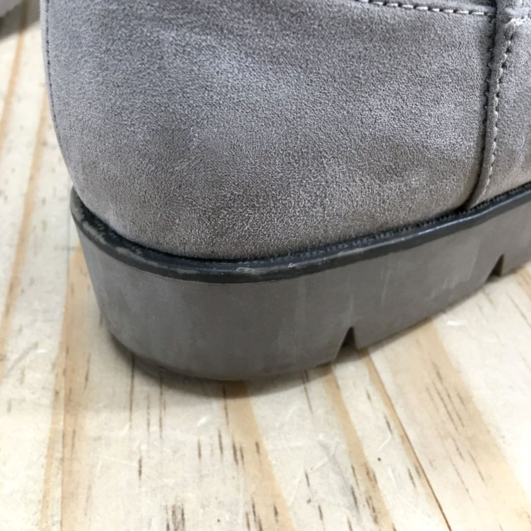 Vintage Kelly & Katie Boots Womens 11 Bashia Bootie Gray Fur Lined Casual Ankle Top Shoes Boots Women M Gray Fur Lined Casual Ankle Bootie Size L / US 10 / IT 46 - 3 Thumbnail