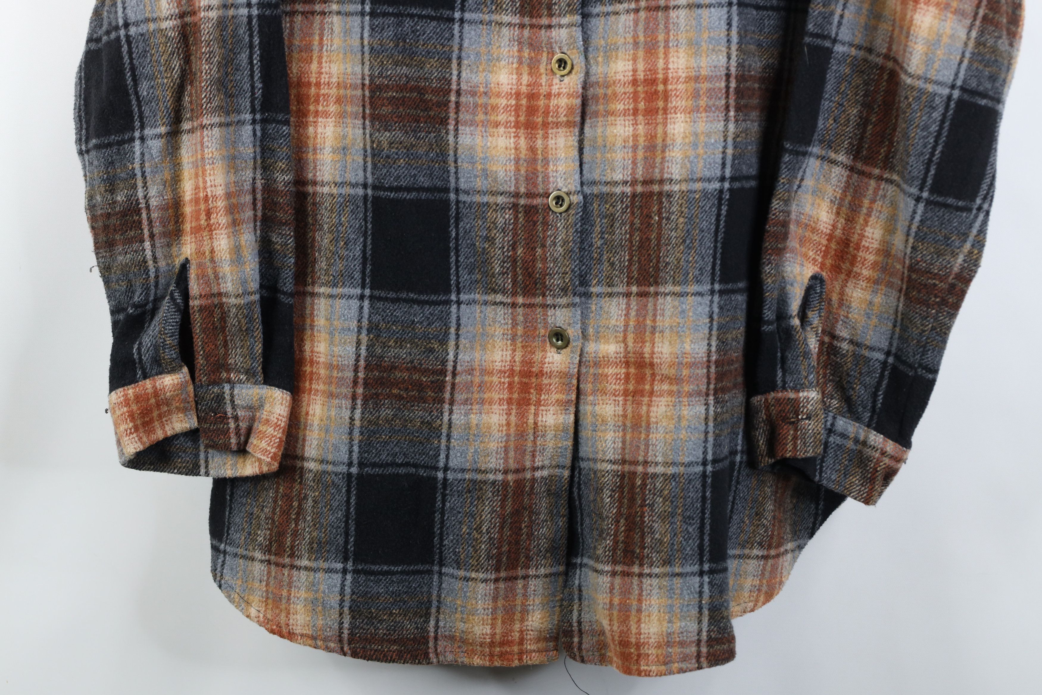 Vintage Vintage 90s Streetwear Heavy Flannel Collared Button Shirt Size L / US 10 / IT 46 - 3 Thumbnail