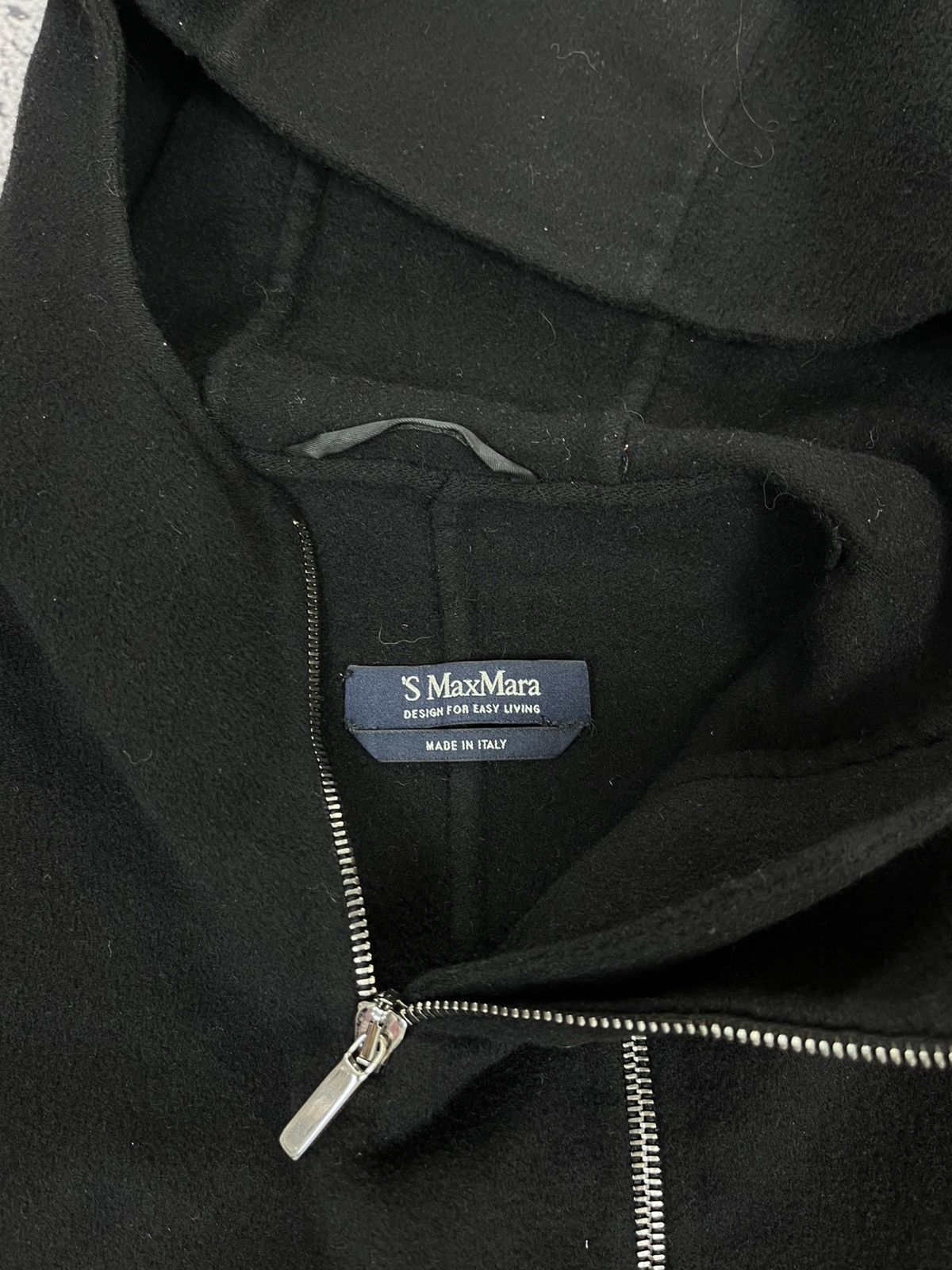 Max Mara S MaxMara Zip Hooded Wool Angora Wool Coat Size M / US 6-8 / IT 42-44 - 10 Thumbnail