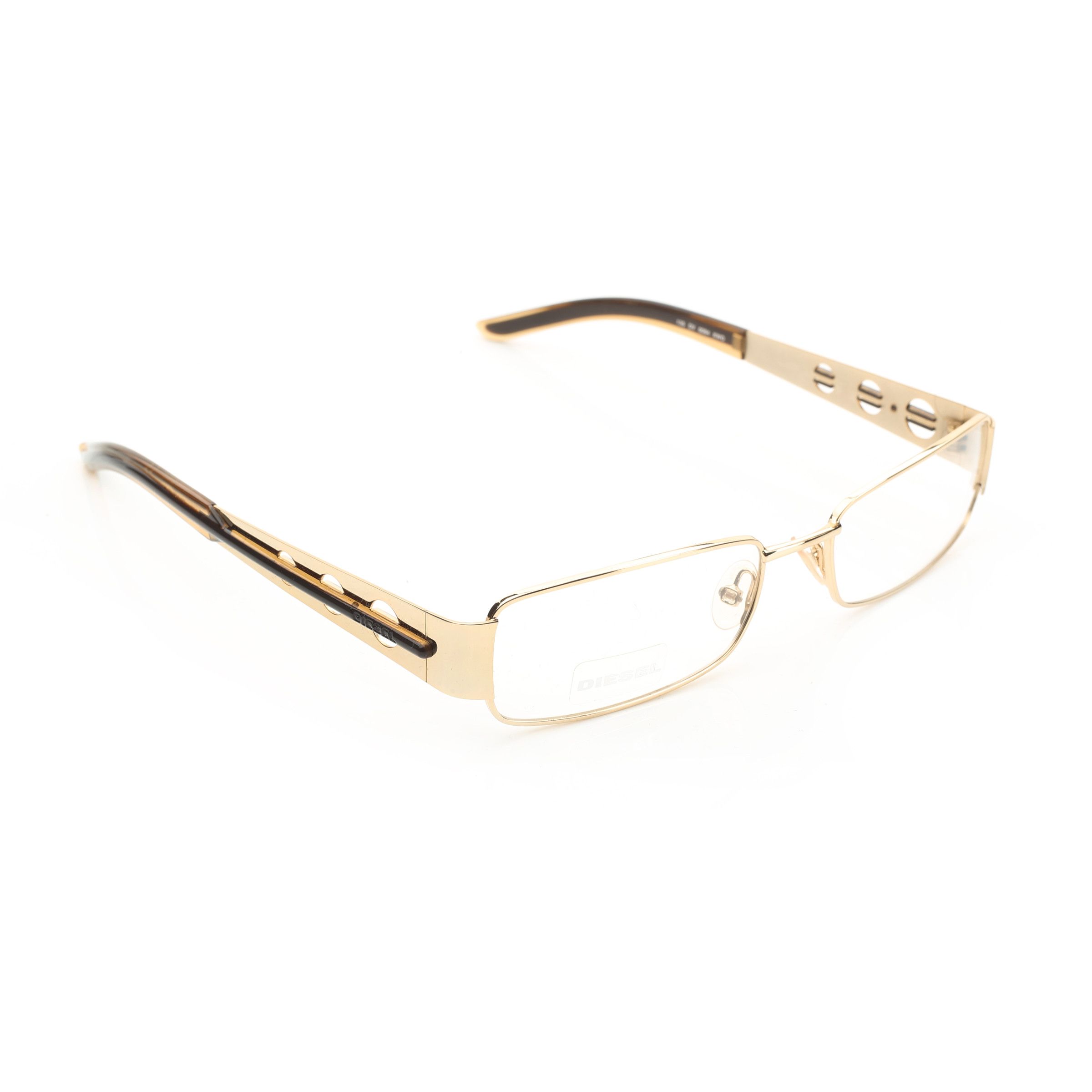 Diesel × Vintage Diesel '00s Gold Perforated Rectangular Glasses Size ONE SIZE - 3 Thumbnail