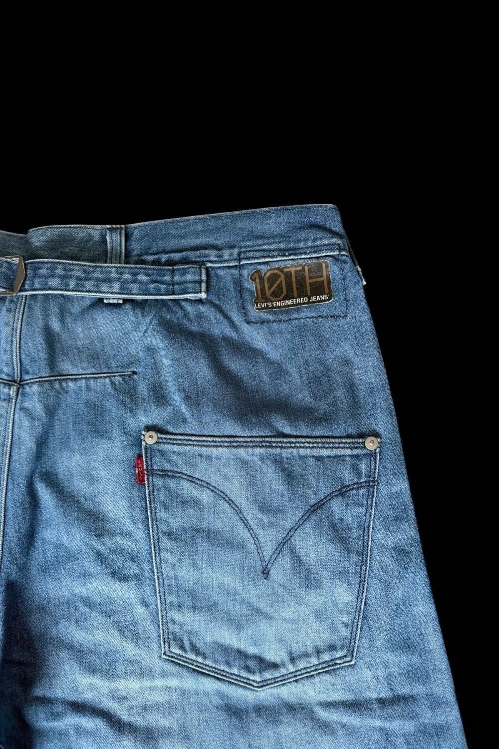 Levi's LEVI’S ENGINEERED JEANS 2009 BUCKLE CINCH BACK DENIM SHORTS Size US 38 / EU 54 - 3 Thumbnail