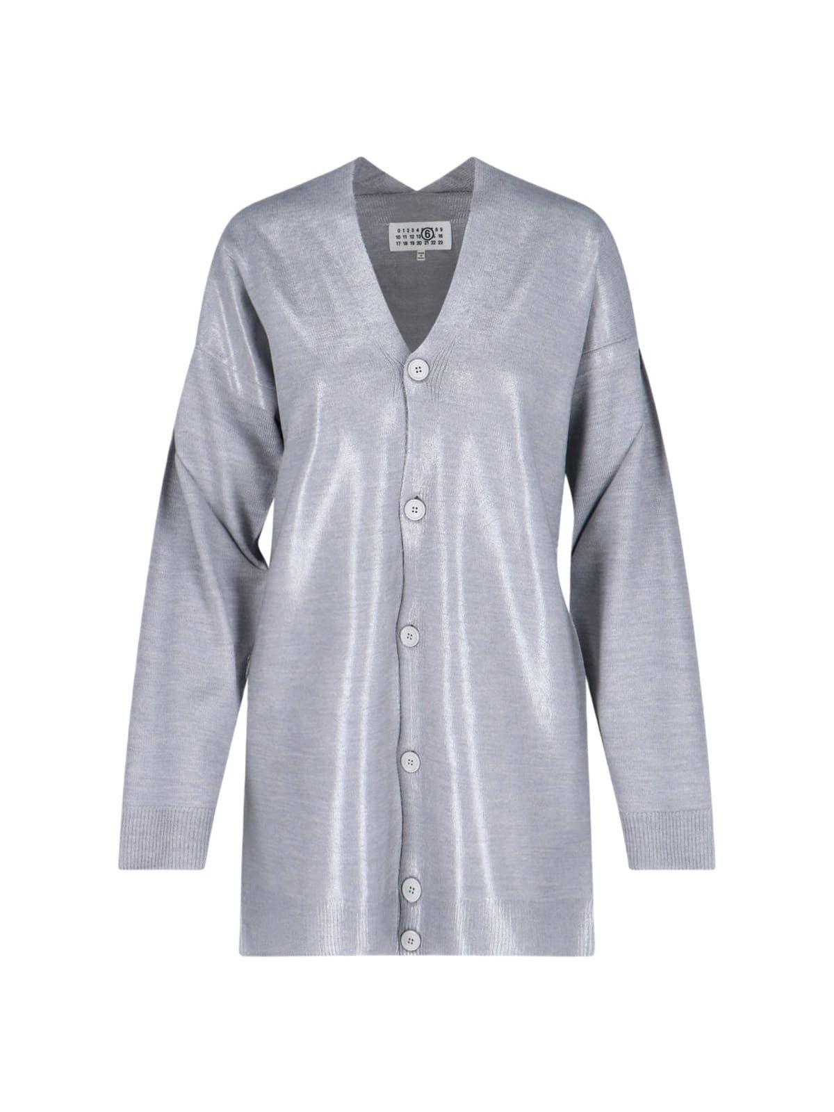 Maison Margiela o1bcso1str0426 Wool Blend Cardigan in Grey Size L / US 10 / IT 46 - 1 Thumbnail