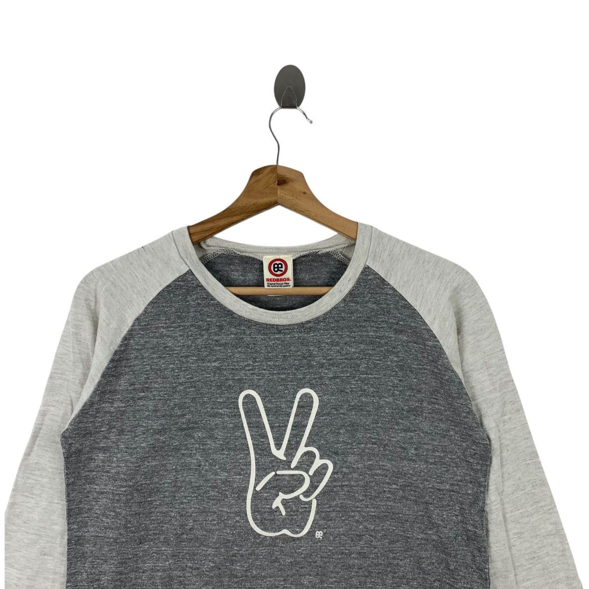 Japanese Brand × Vintage Vintage REDBROS Peace Three Quarter Rayon Tee Shirt Size US M / EU 48-50 / 2 - 2 Thumbnail