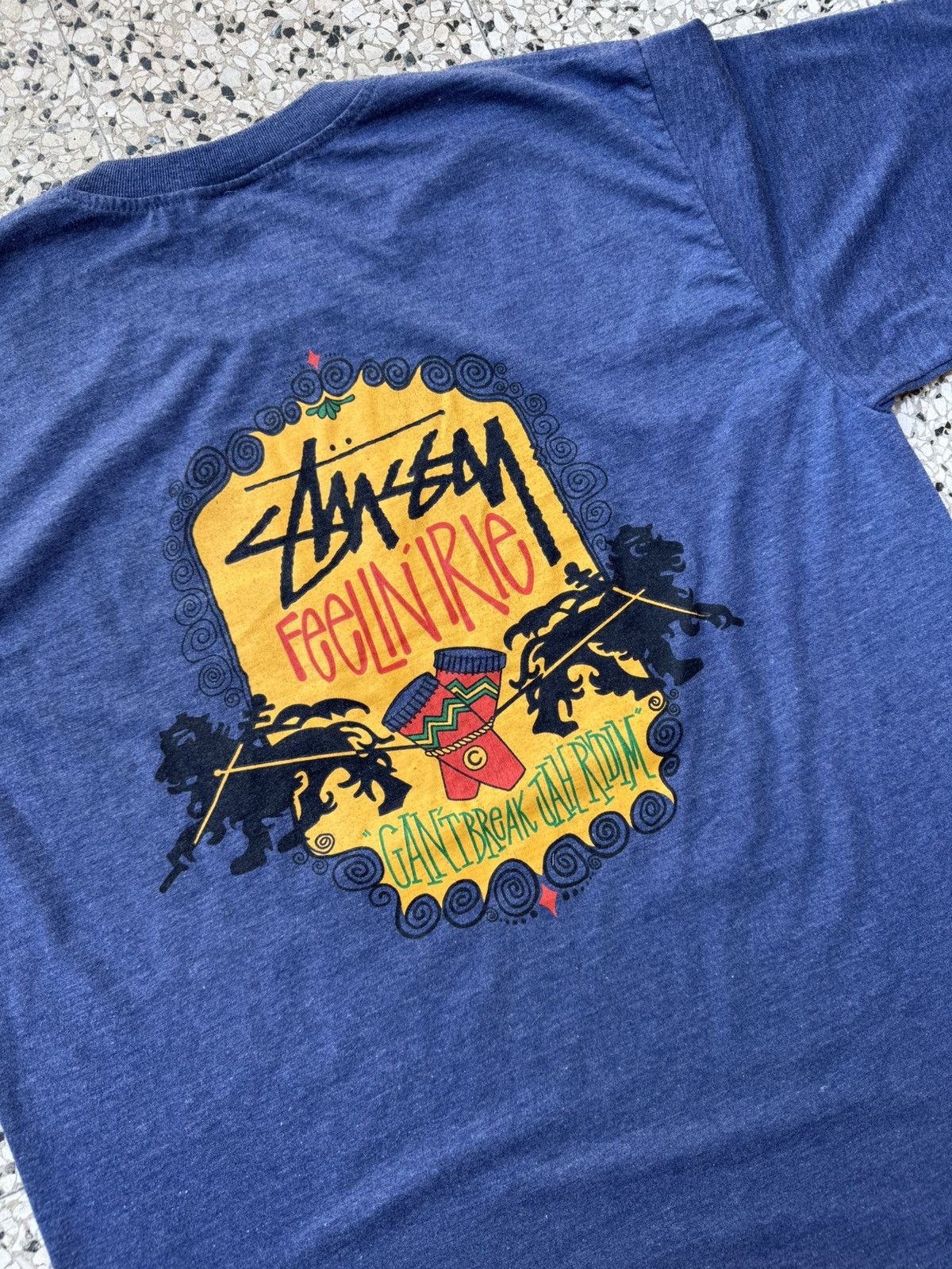 Stussy × Vintage 90s STUSSY RASTA Irie Gant Break Jah RYDM Marimbas Made USA Size US XL / EU 56 / 4 - 1 Thumbnail