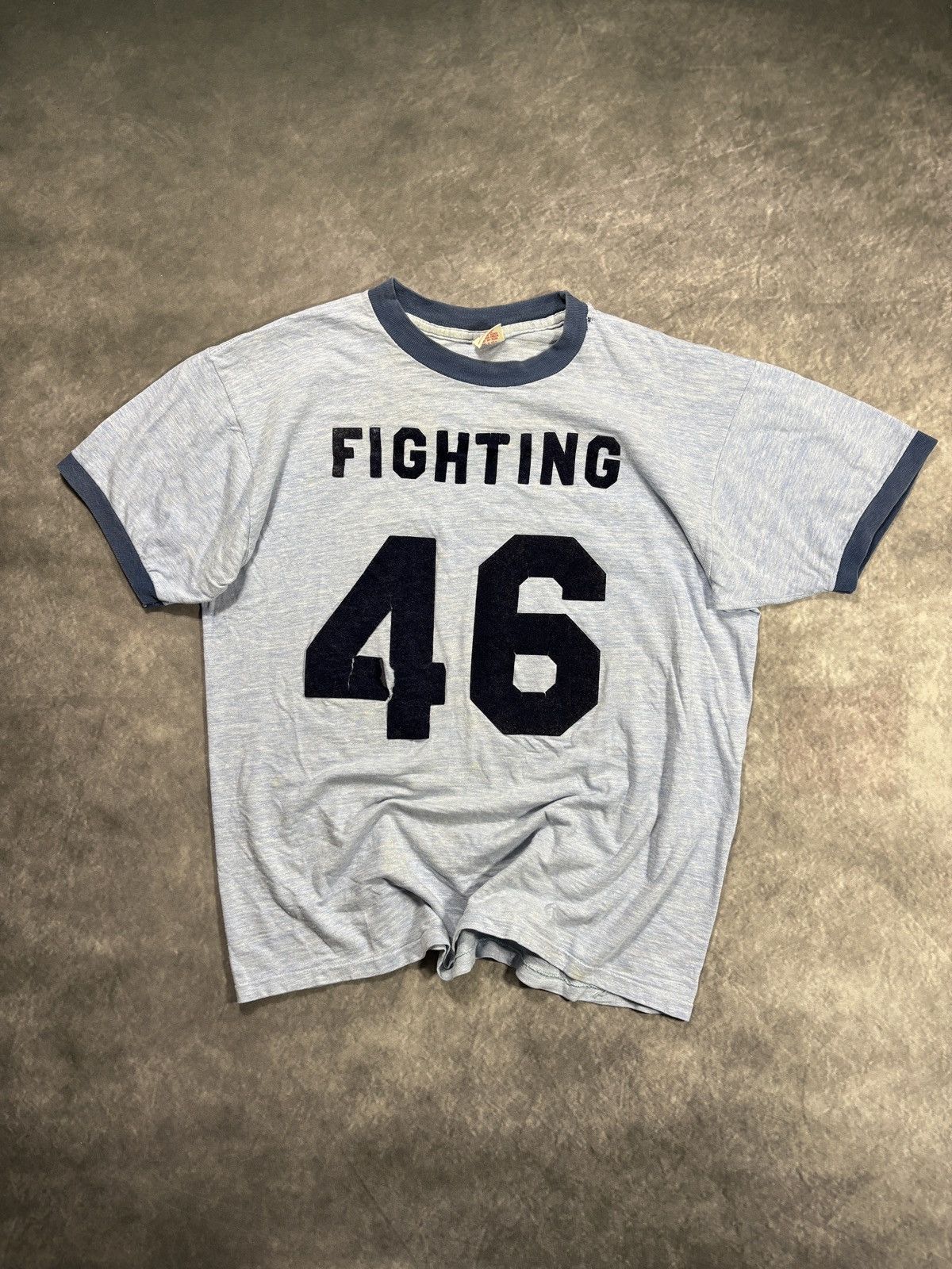 Vintage Thrashed Vintage Ringer Tee Fighting Bush Felt 1970s USA Size US M / EU 48-50 / 2 - 14 Thumbnail
