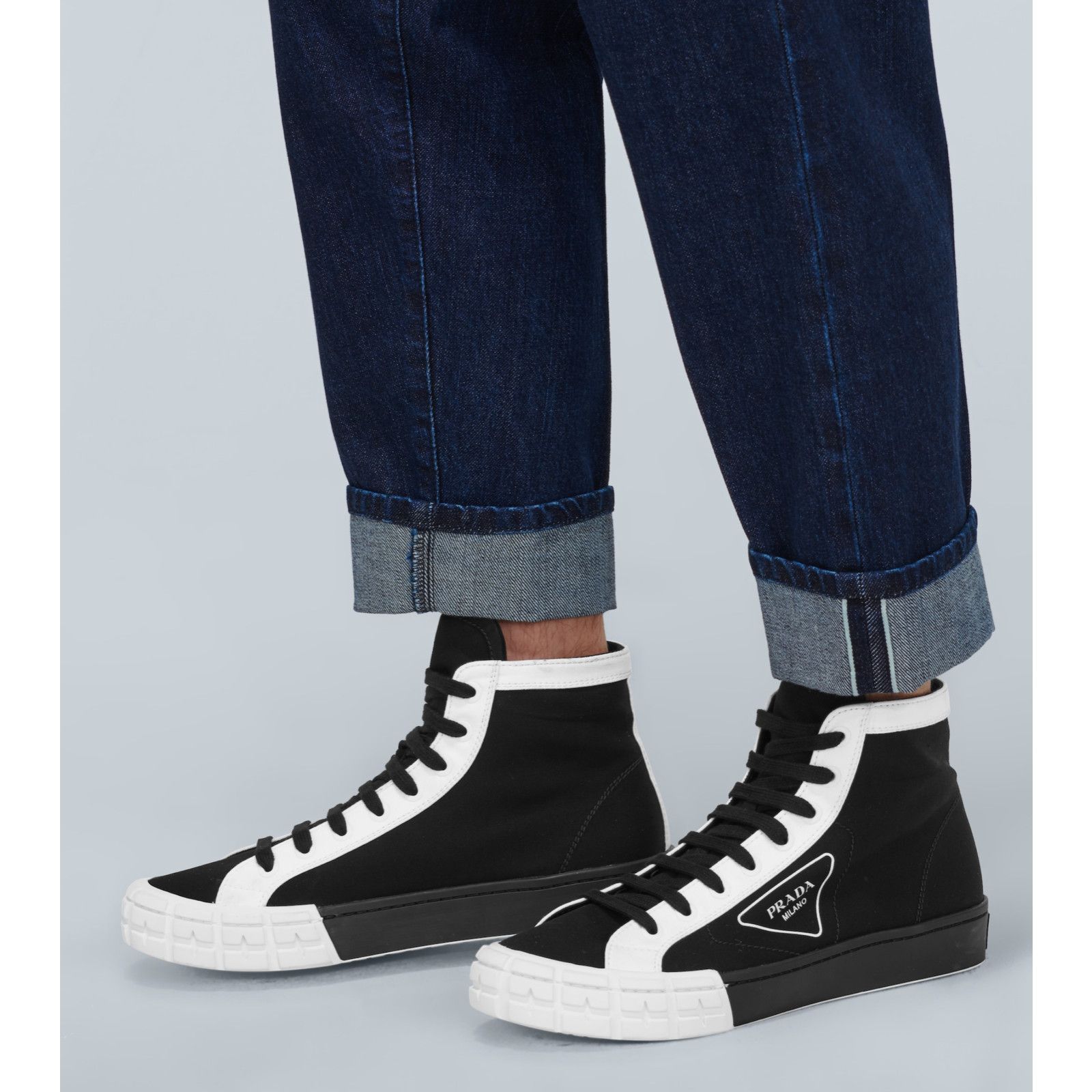 Prada Prada Mens Wheel Black White Logo Flat Size US 8 / EU 41 - 3 Thumbnail