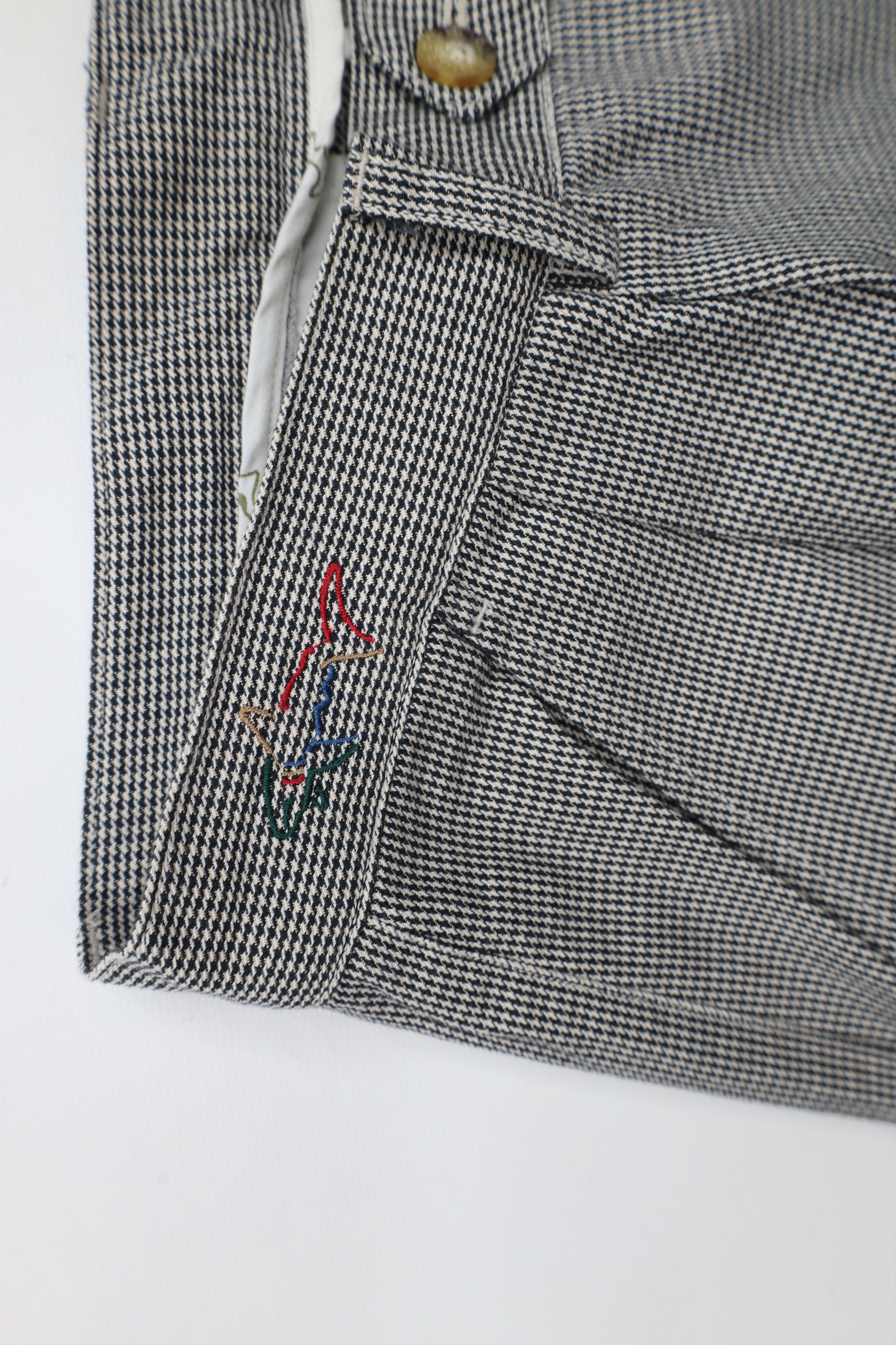 Vintage Vintage 90s Streetwear Cuffed Houndstooth Chino Pants Cotton Size US 34 / EU 50 - 8 Thumbnail