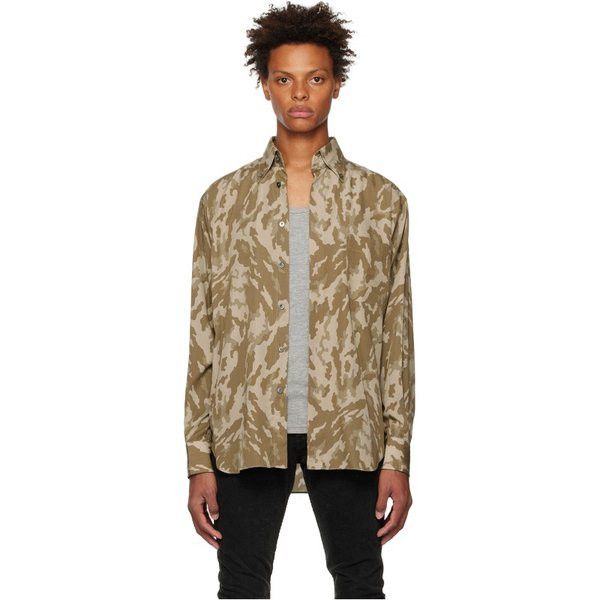 Tom Ford o1loc1c1224 94YSBE Shirt in Beige Size US XL / EU 56 / 4 - 4 Thumbnail