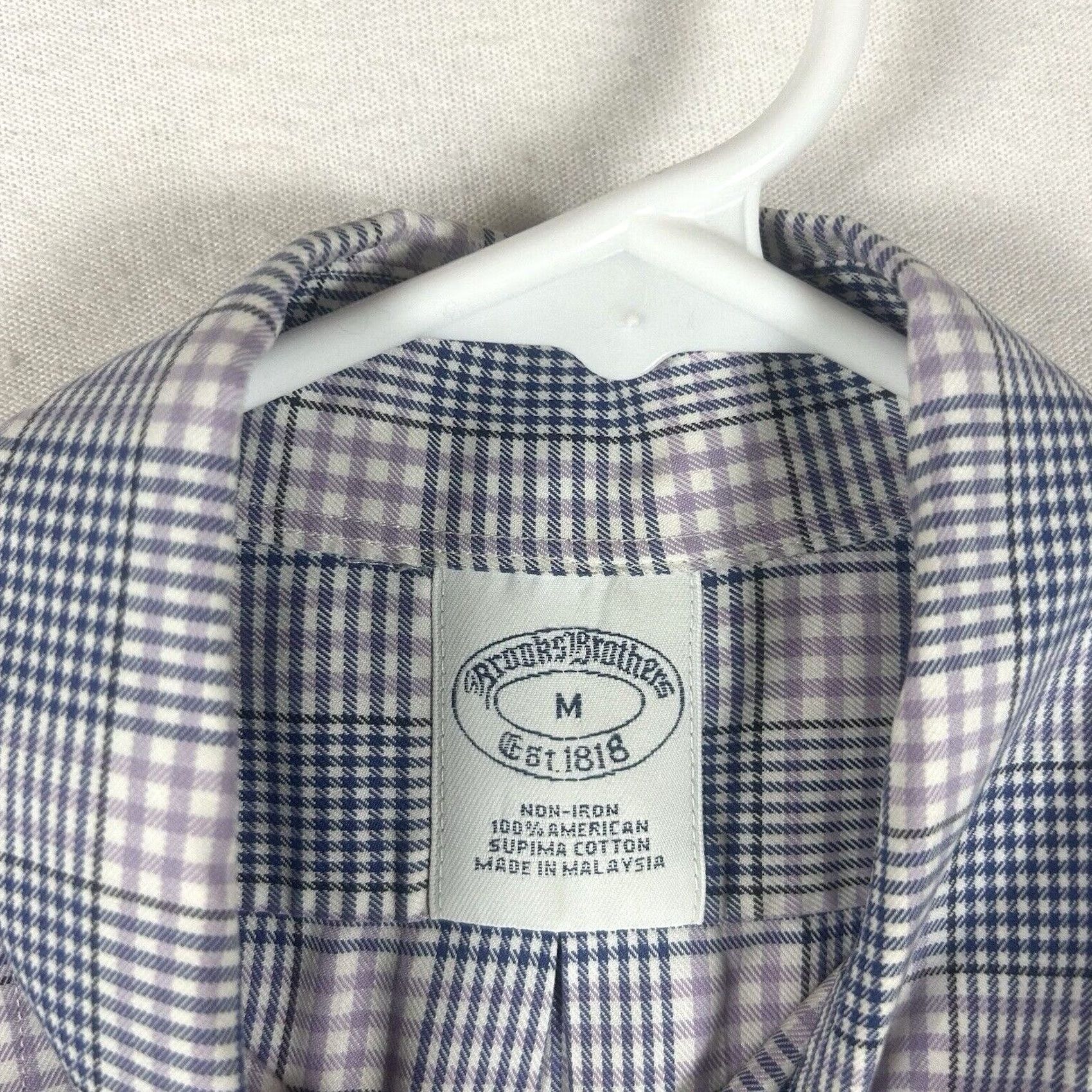Brooks Brothers Brooks Brothers Button-Up Shirt Mens M Long Sleeve Non-Iron Blue Purple Plaid Button-Down Casual Clothing Boy? Size US M / EU 48-50 / 2 - 4 Thumbnail