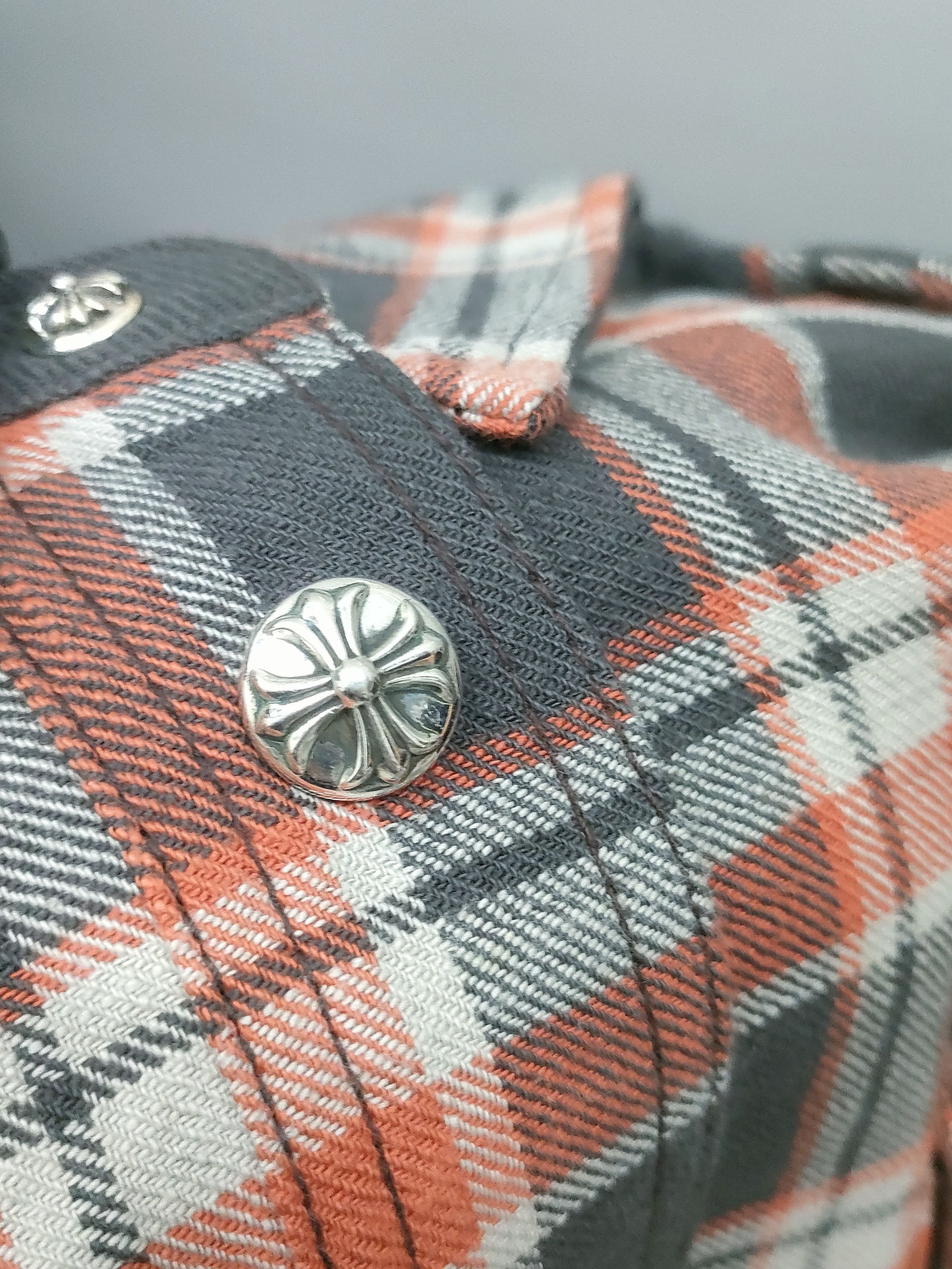 Chrome Hearts Chrome Hearts Black & Red Plaid Cropped Flannel Shirt Jacket Size US S / EU 44-46 / 1 - 4 Thumbnail
