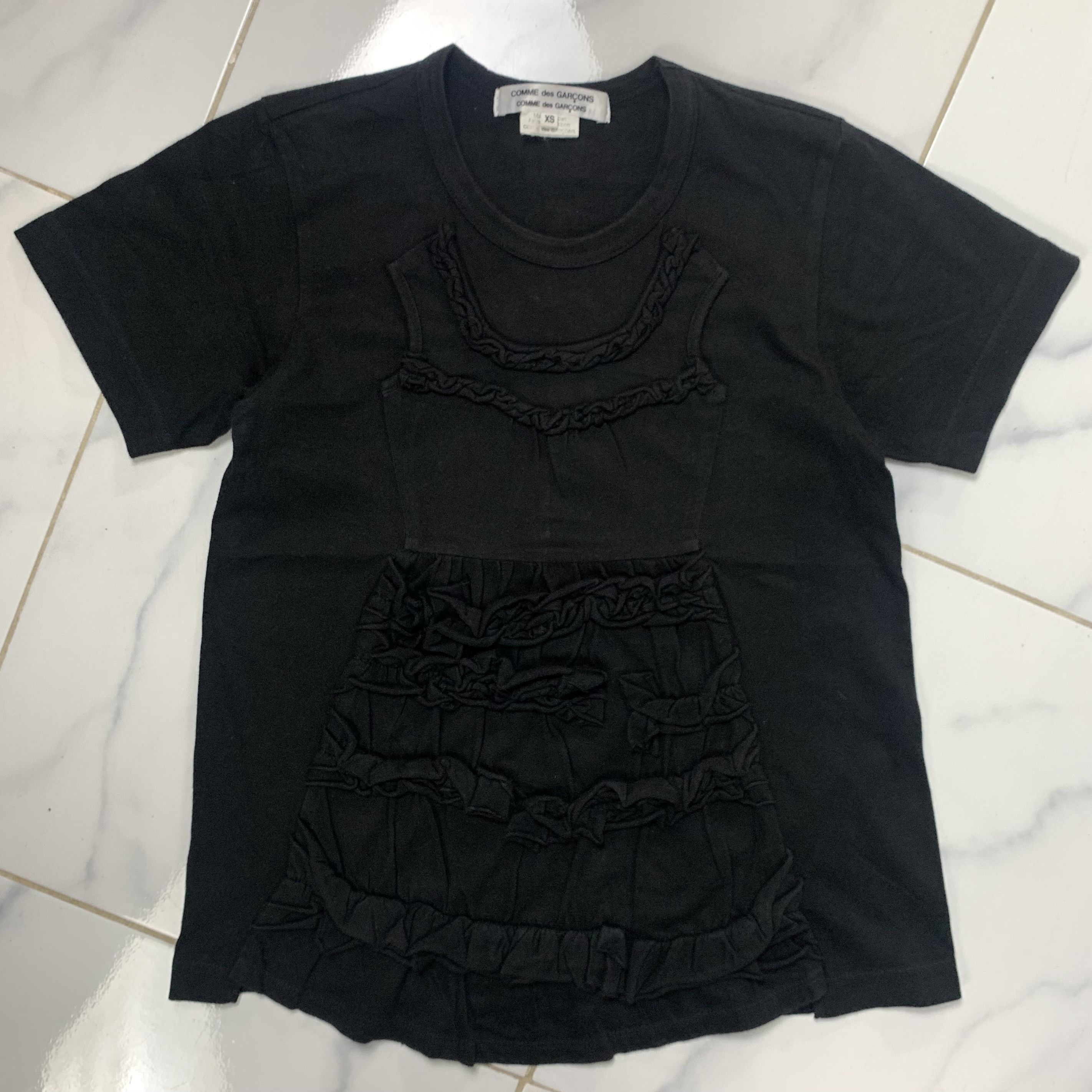 Comme des Garcons AD2011 Comme Des Garcons "Dress Embroidered" Top Size XS / US 0-2 / IT 36-38 - 3 Thumbnail