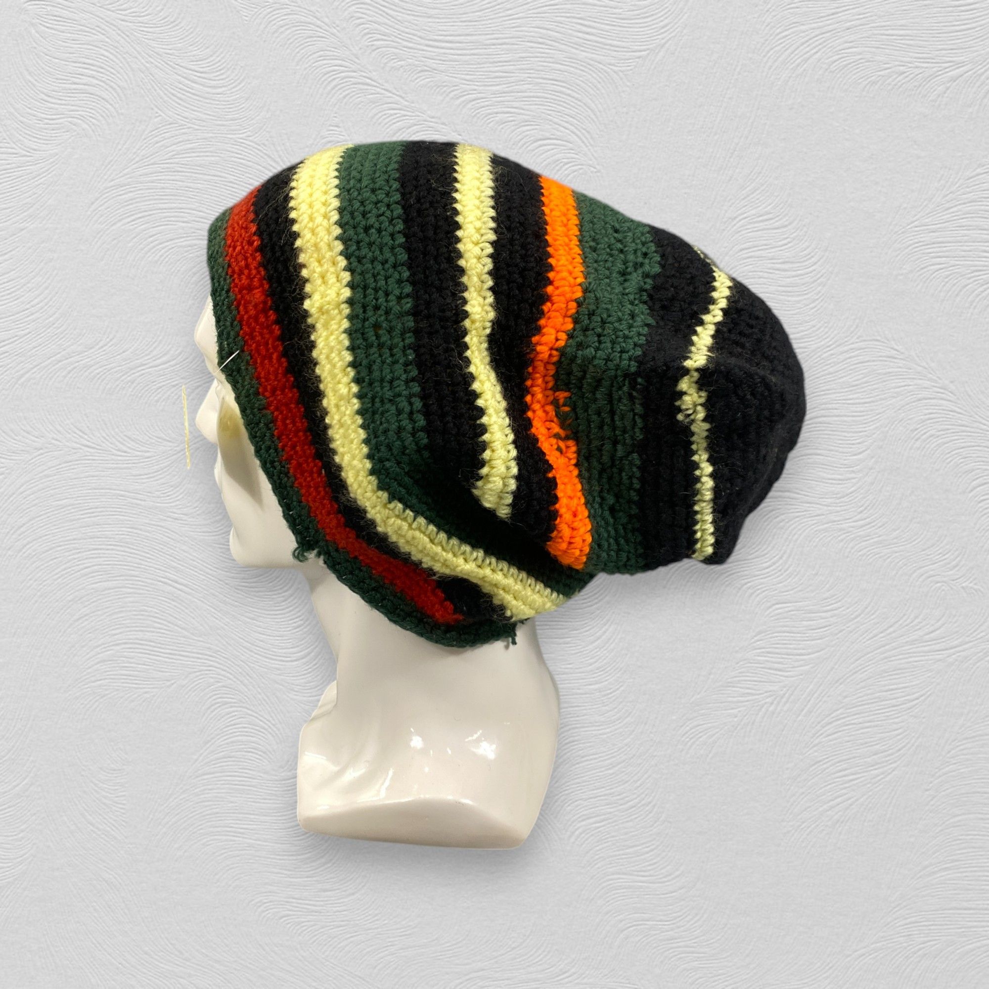 Japanese Brand Vintage Striped Slouchy Beanie Hats -BN1036 Size ONE SIZE - 1 Thumbnail