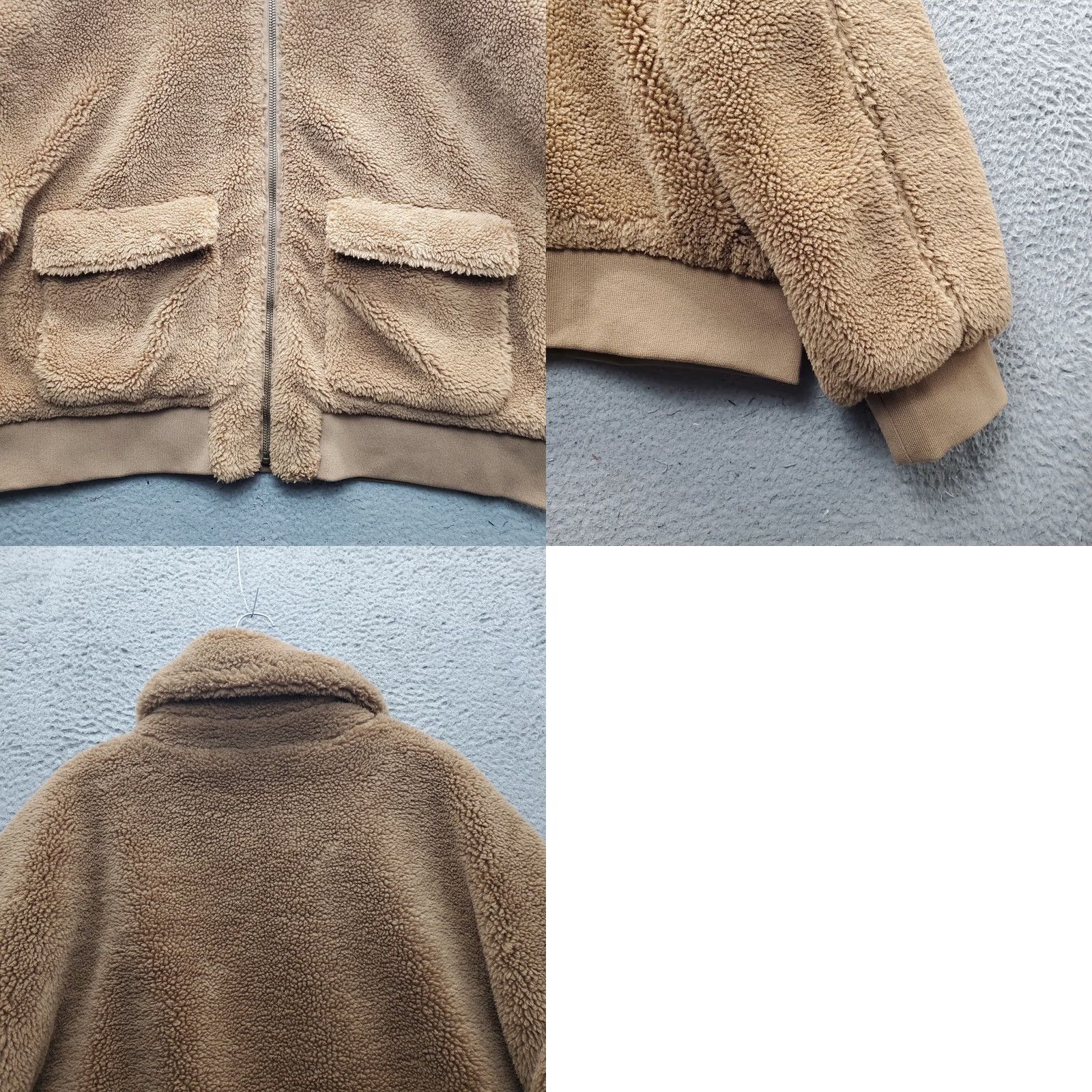 Gap Gap Teddy Bear Jacket Womens XXL Brown Lined Long Sleeve Patch Pocket Full Zip Jacket Size XXL / US 16-18 / IT 52-54 - 8 Thumbnail