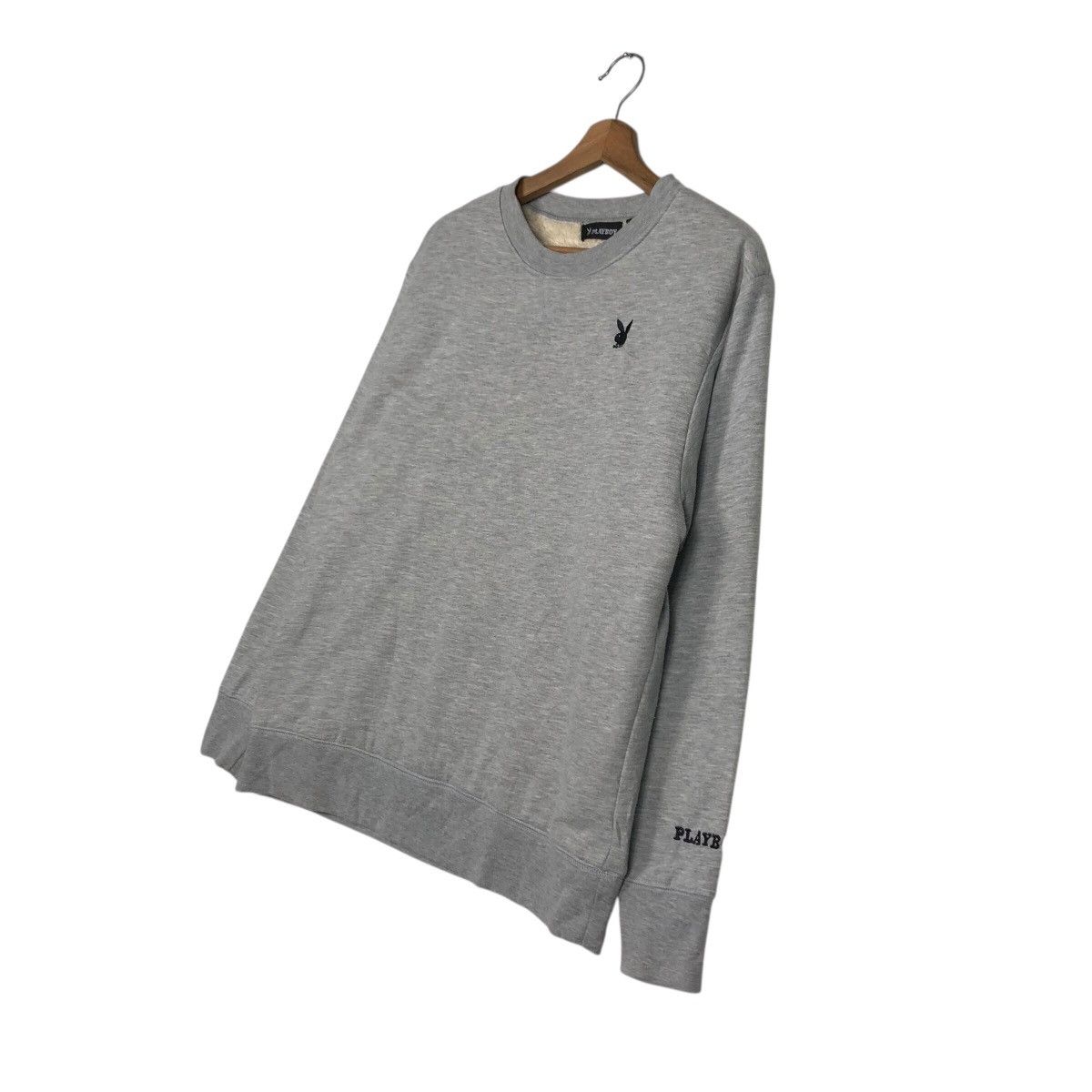 Japanese Brand Playboy Bunny Logo Sweatshirt Gray Long Sleeve Crewneck Size US L / EU 52-54 / 3 - 3 Thumbnail