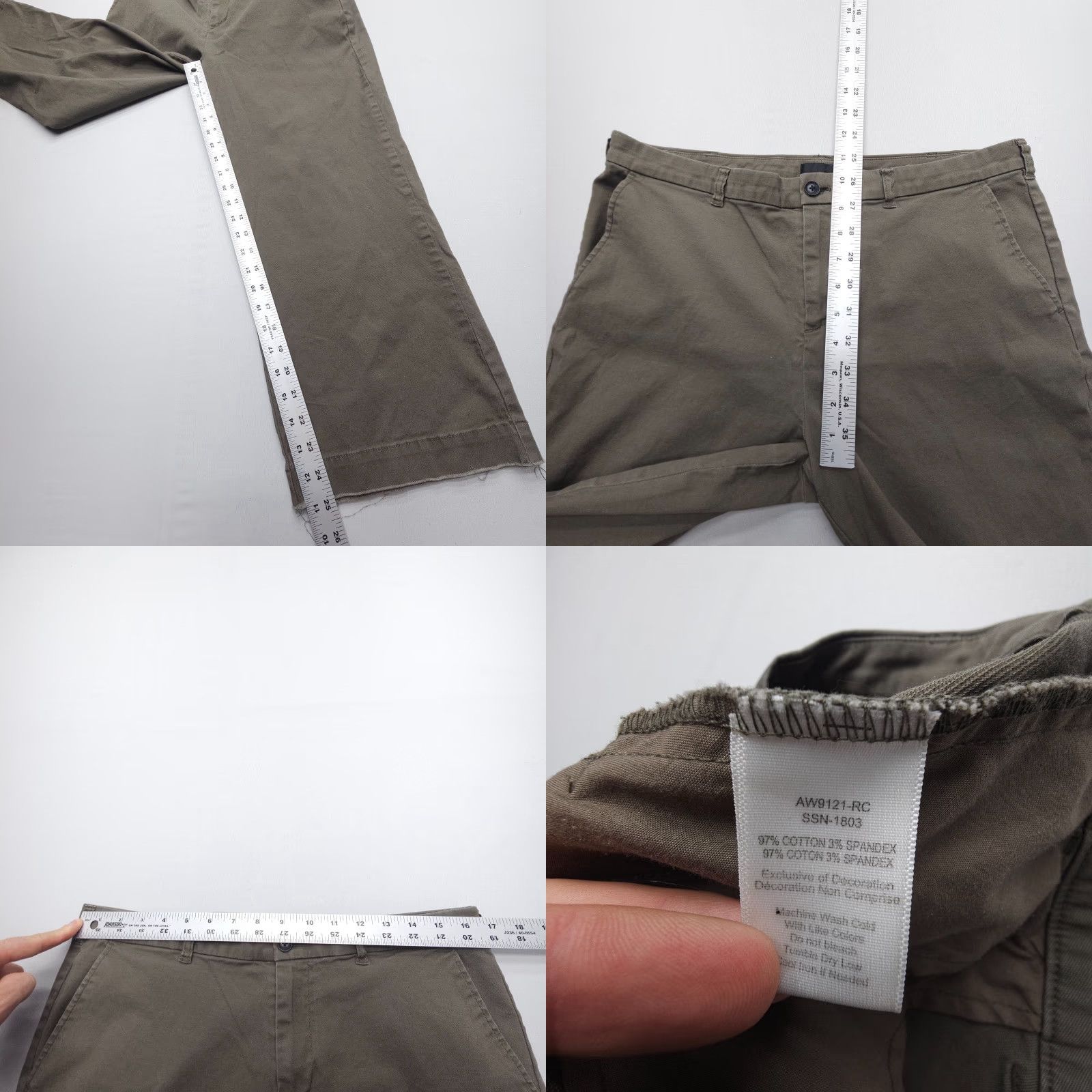Vintage ATM Anthony Thomas Melillo Green Cropped Boyfriend Pants Size 10 33x25" Casual Womens Size 32" / US 10 / IT 46 - 8 Thumbnail