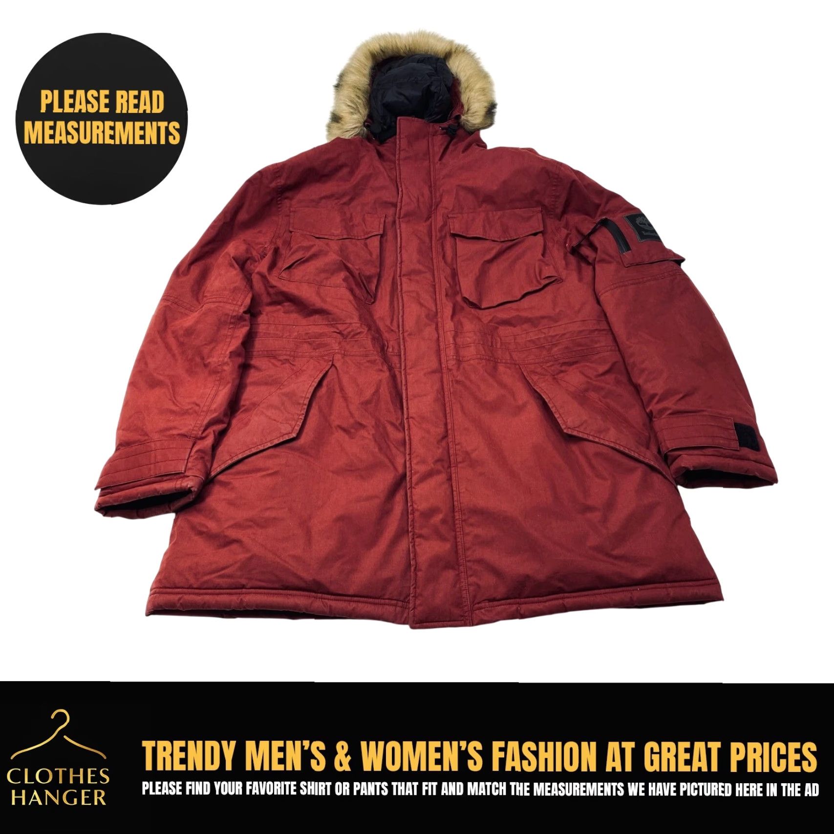 Timberland Timberland Nordic Edge Expedition Parka Jacket Mens XL Red Waterproof 7791 Size US XL / EU 56 / 4 - 2 Thumbnail