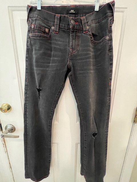 True Religion True Religion Men's Ricky Straight Leg Ripped Jeans Size US 30 / EU 46 - 1 Thumbnail