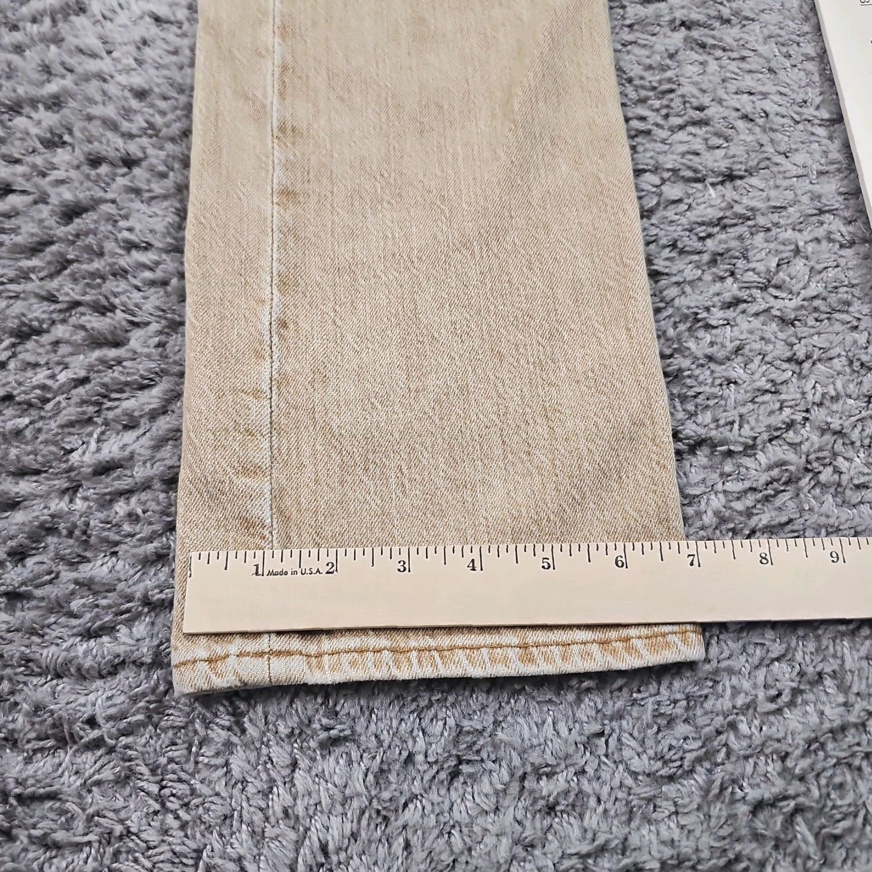 Levi's Levi's 501 Jeans Men's Regular Fit 31x32 Brown Light Wash Mid Rise Stretch Denim Size US 31 - 7 Thumbnail