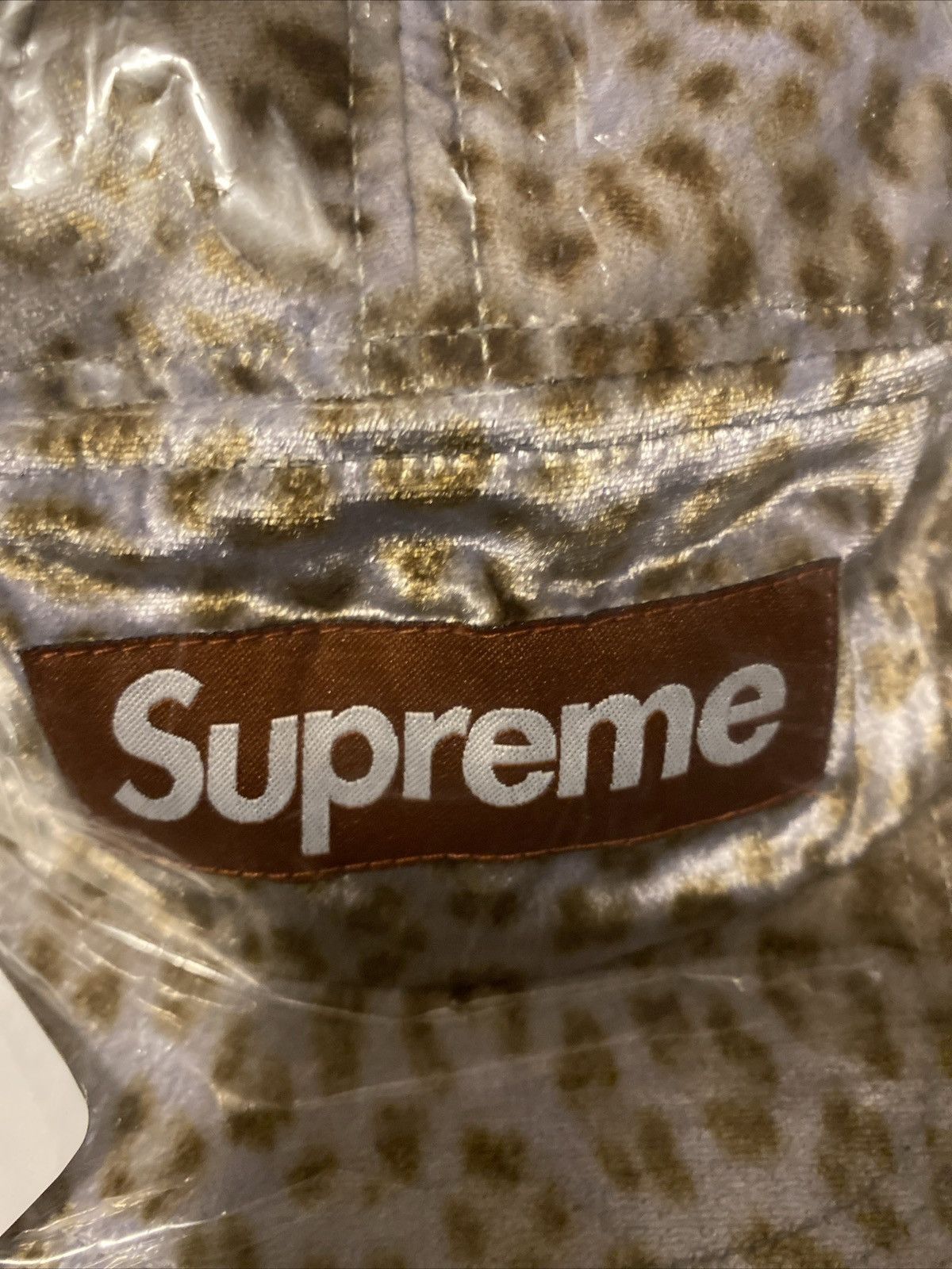 Supreme Supreme Leopard Velvet Camp Cap Tan Size ONE SIZE - 5 Thumbnail