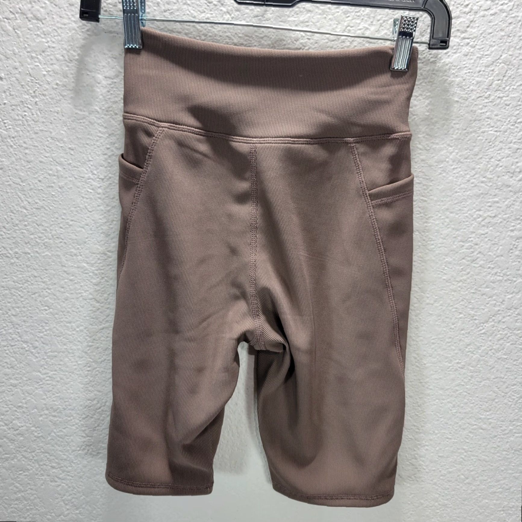 Vintage Move Theology Womens Biker Shorts XS Mauve Pockets Stretch Pull On Size 26" / US 2 / IT 38 - 3 Thumbnail