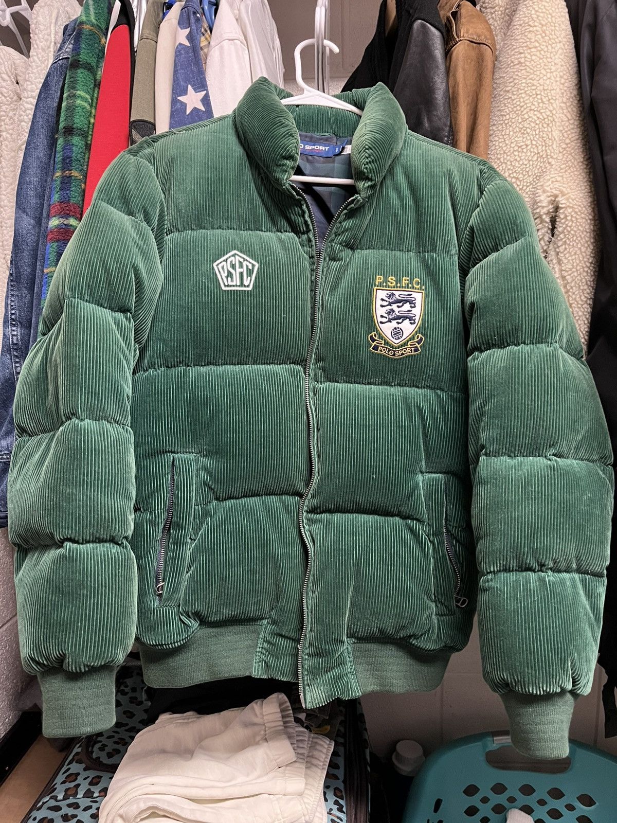 polo sport corduroy puffer jacket ralph lauren