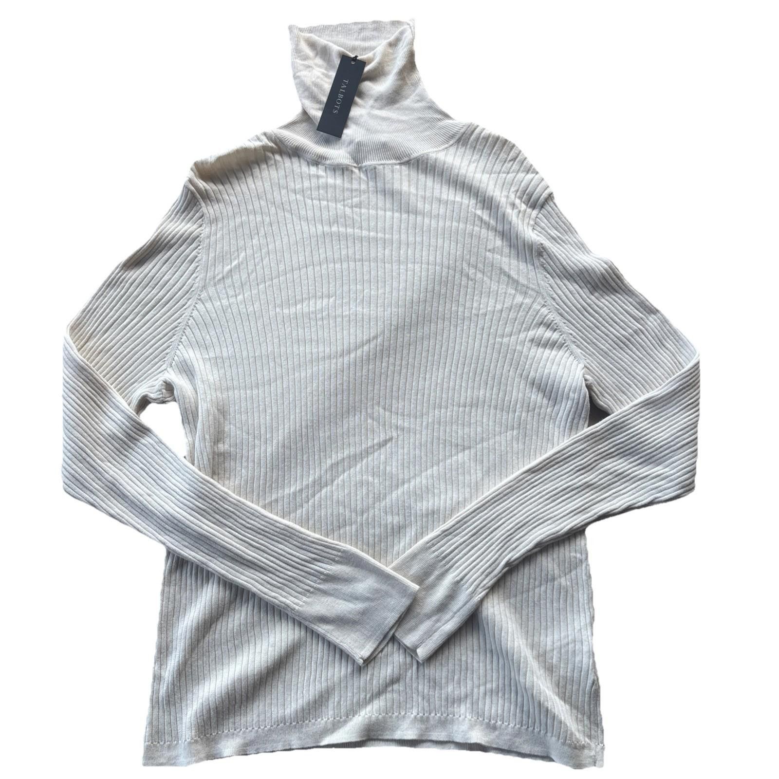 Other The Talbots Long Sleeve Turtleneck SIZE XL Solid White NWT Size XL / US 12-14 / IT 48-50 - 1 Thumbnail