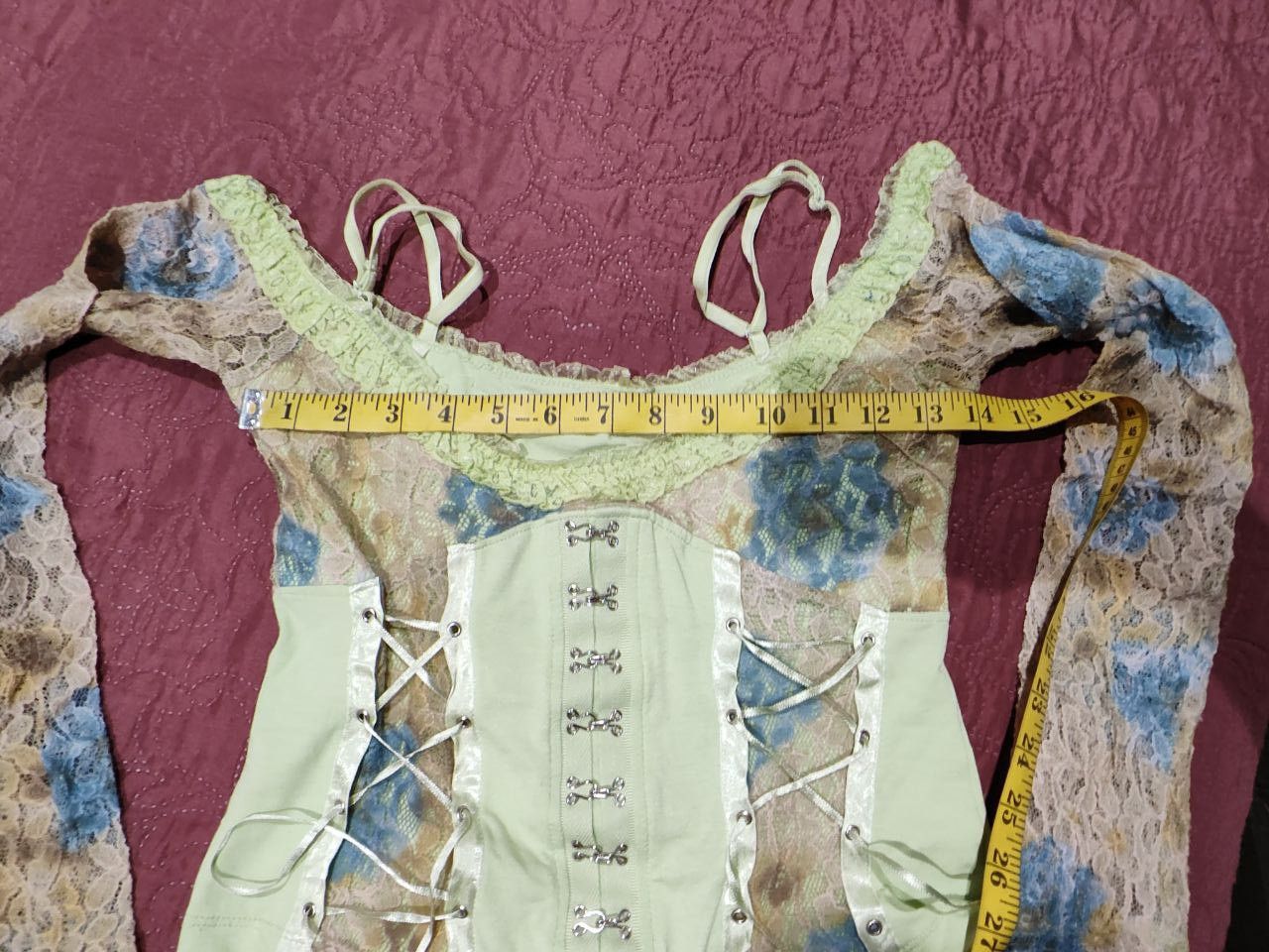Japanese Brand y2k romance fairycore pastel lace blouse sz XS like corset Size XS / US 0-2 / IT 36-38 - 2 Thumbnail