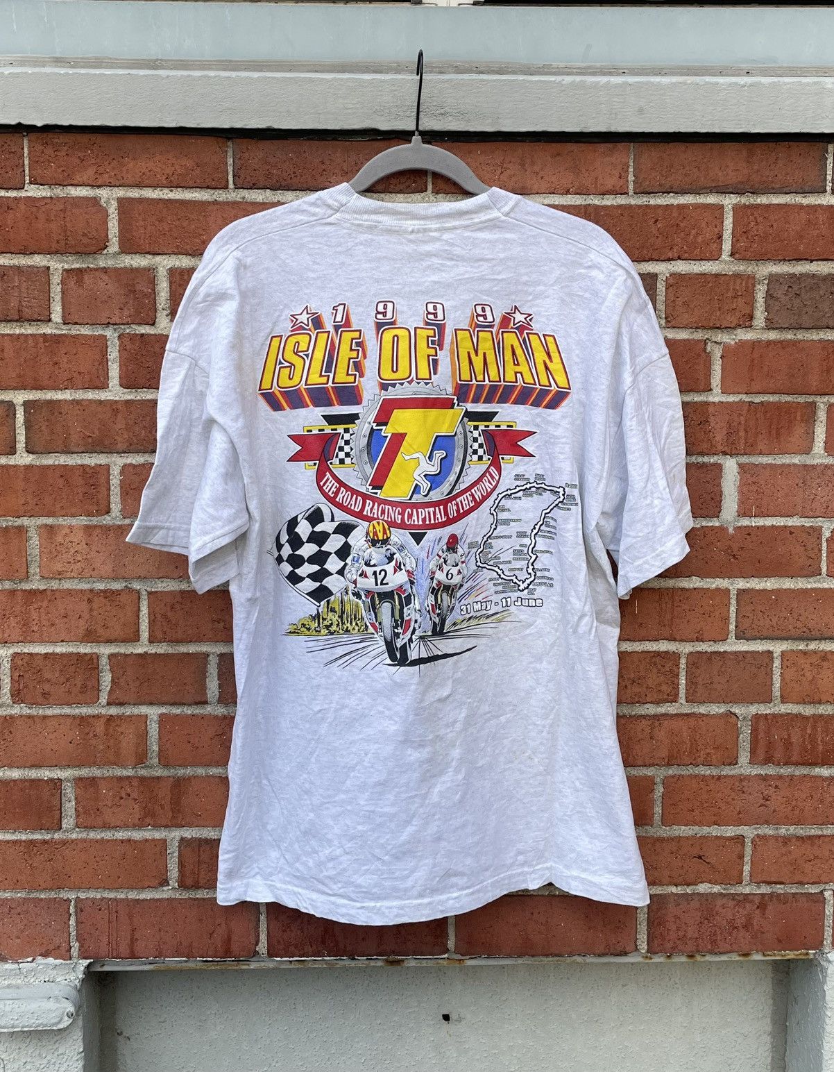 Other Vintage 1999 Screen Stars Isle of Man TT Moto Racing T-shirt Size US XL / EU 56 / 4 - 7 Thumbnail