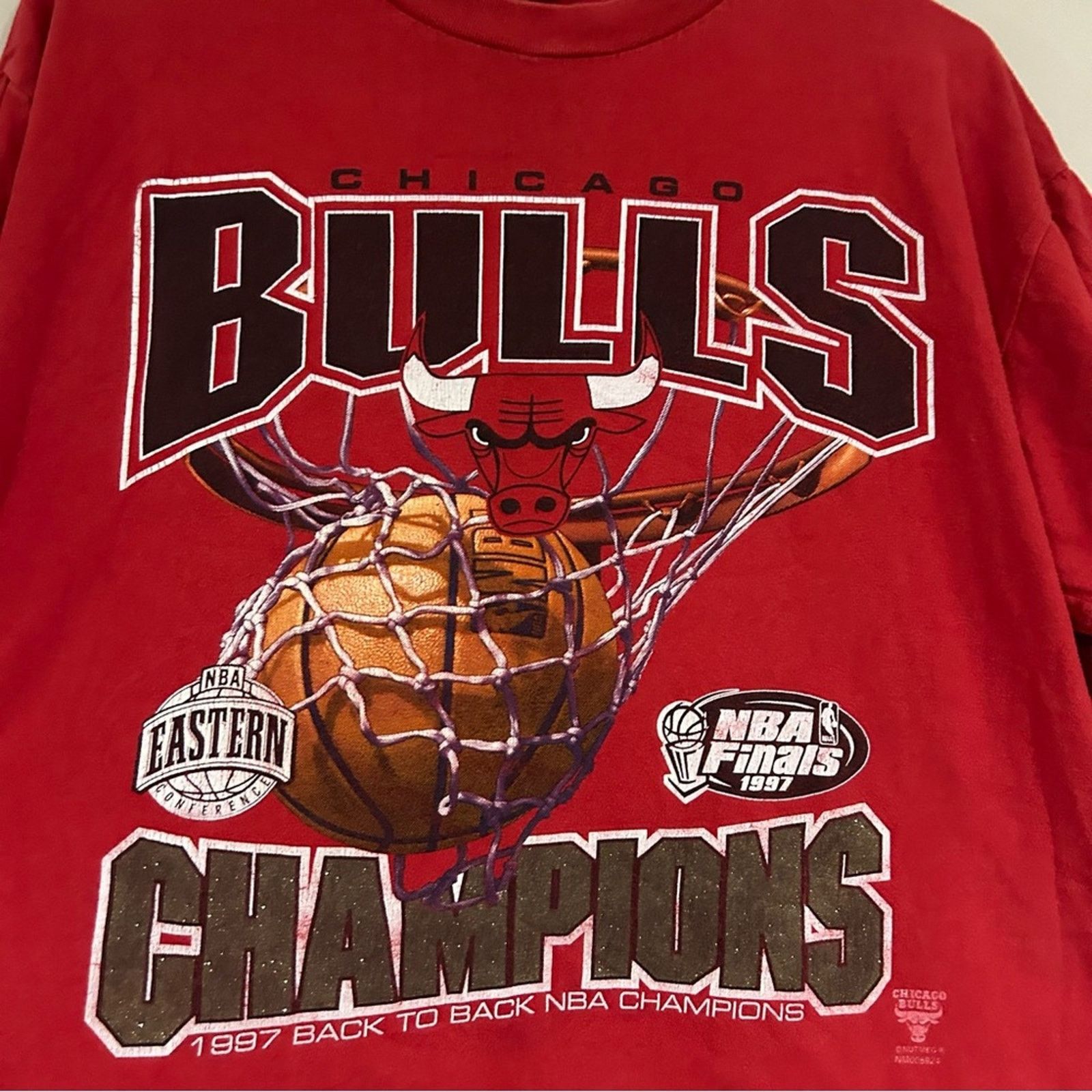 Other Vintage 1997 Chicago Bulls Back To Back Champions Shirt Size US L / EU 52-54 / 3 - 3 Thumbnail