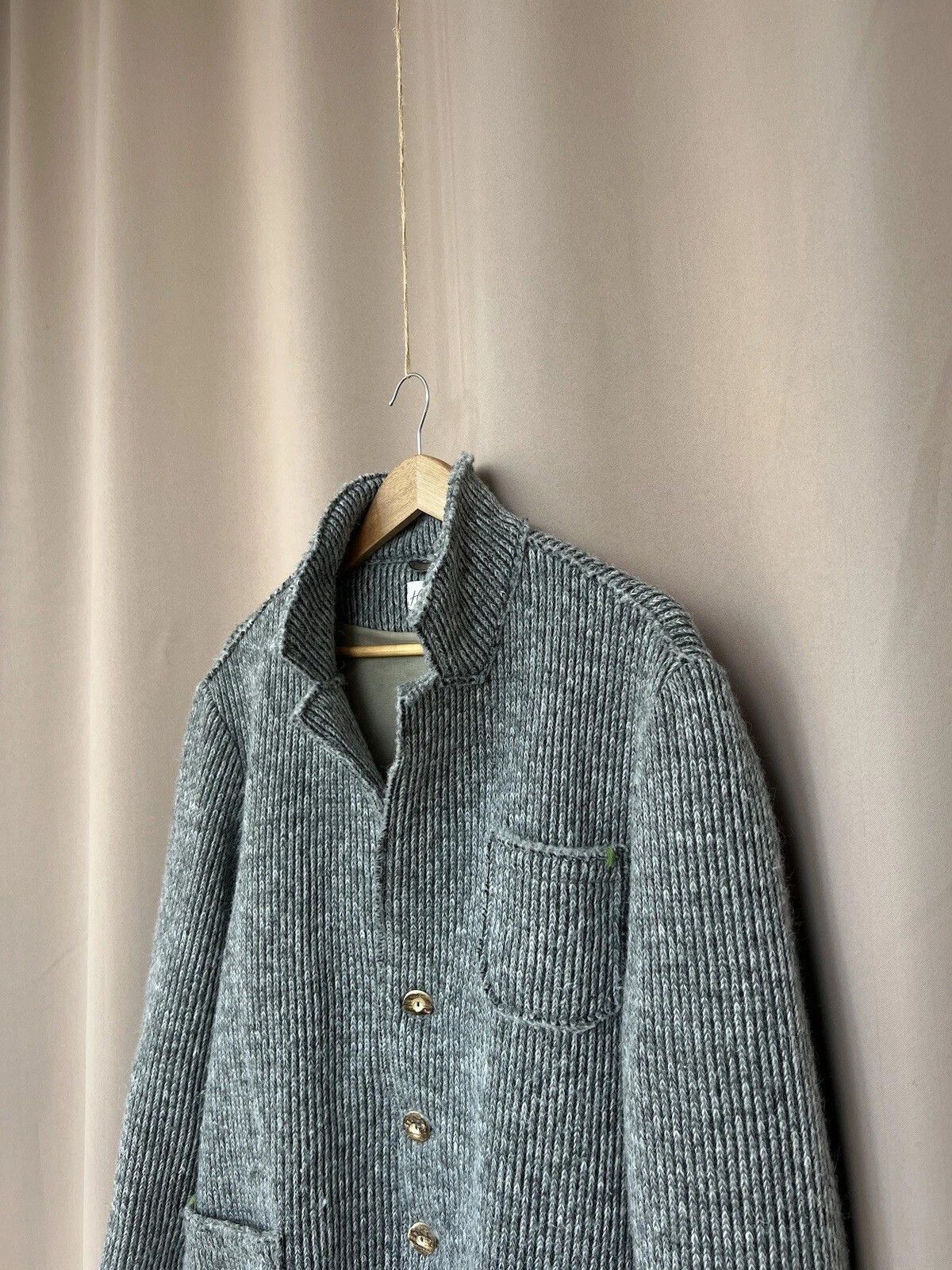 Other Huber Wool Knit Cardigan Mens Size 56 or L Heavy Sweater Size US L / EU 52-54 / 3 - 4 Thumbnail