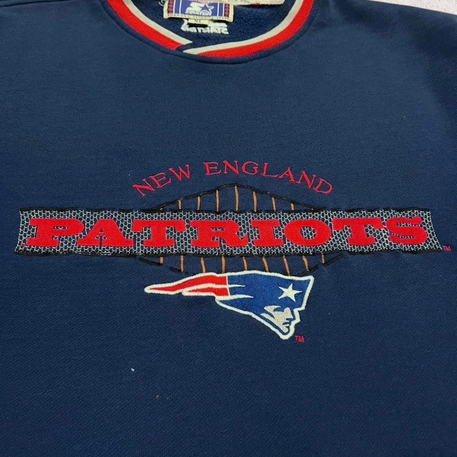 Starter Starter x NFL (Vintage) 90’s New England Patriots Sweatshirt Size US XL / EU 56 / 4 - 2 Thumbnail