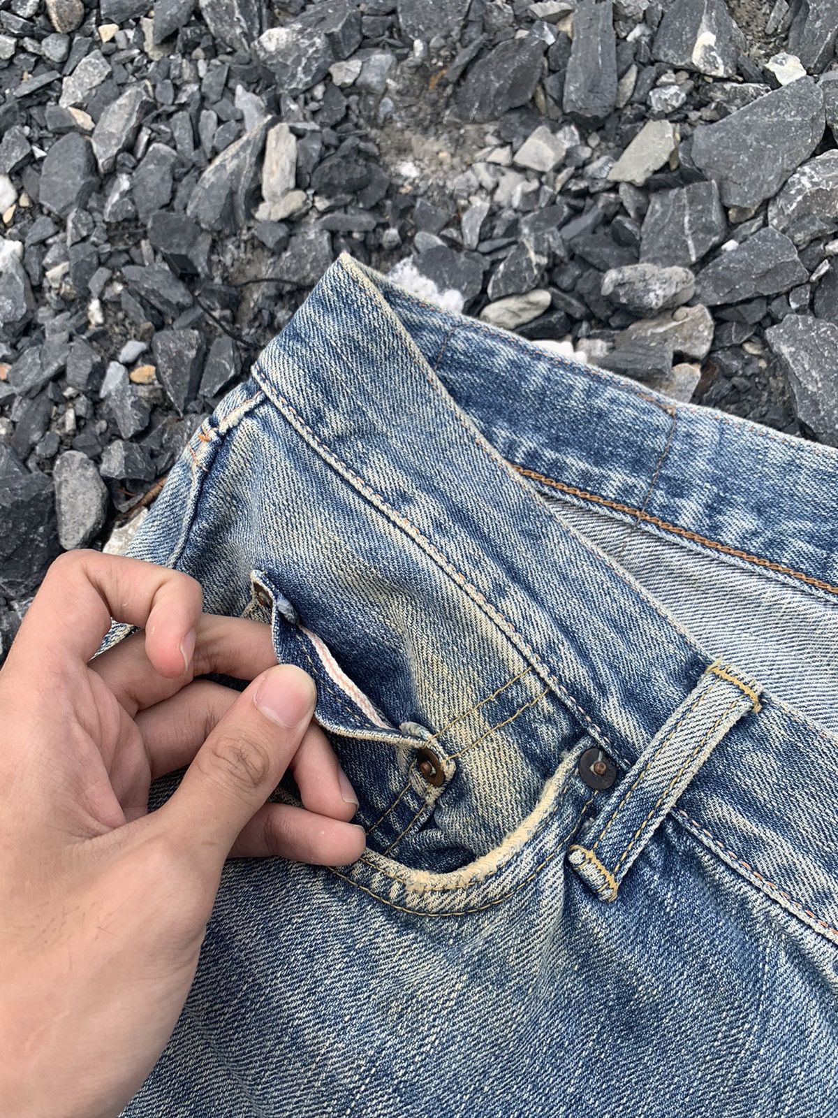 Kapital VINTAGE EDWIN 505XX SELVEDGE FADED JAPANESE DISTRESSED DENIM Size US 34 / EU 50 - 12 Thumbnail