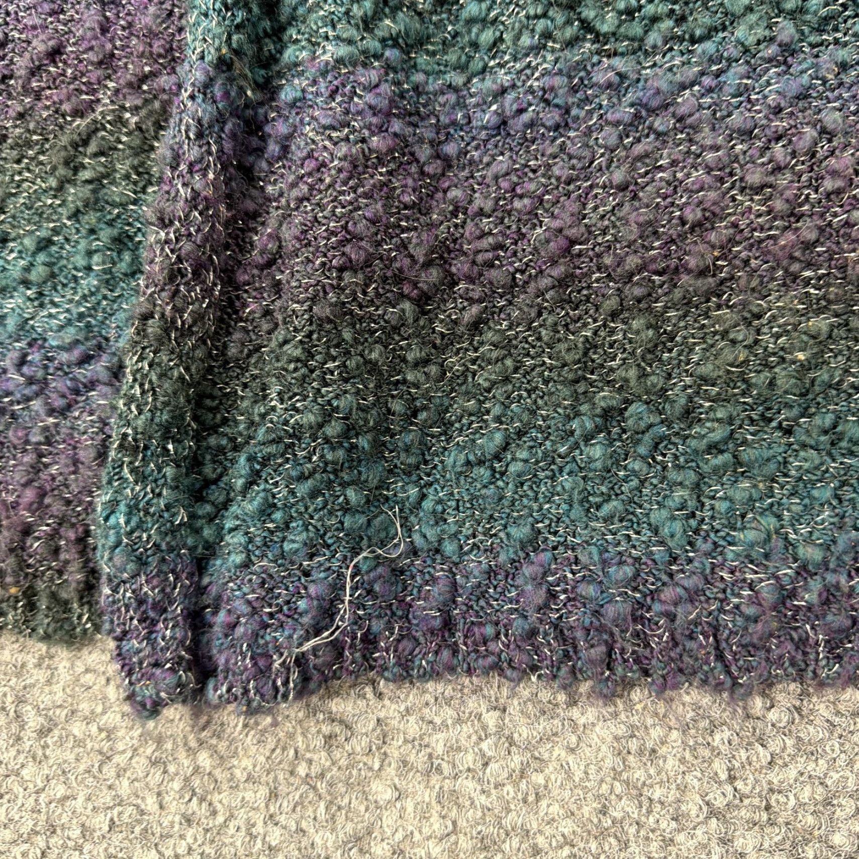 Laura Ashley Laura Ashley Cardigan Sweater Womens L Long Green Open Front Boucle Knit Size L / US 10 / IT 46 - 2 Thumbnail