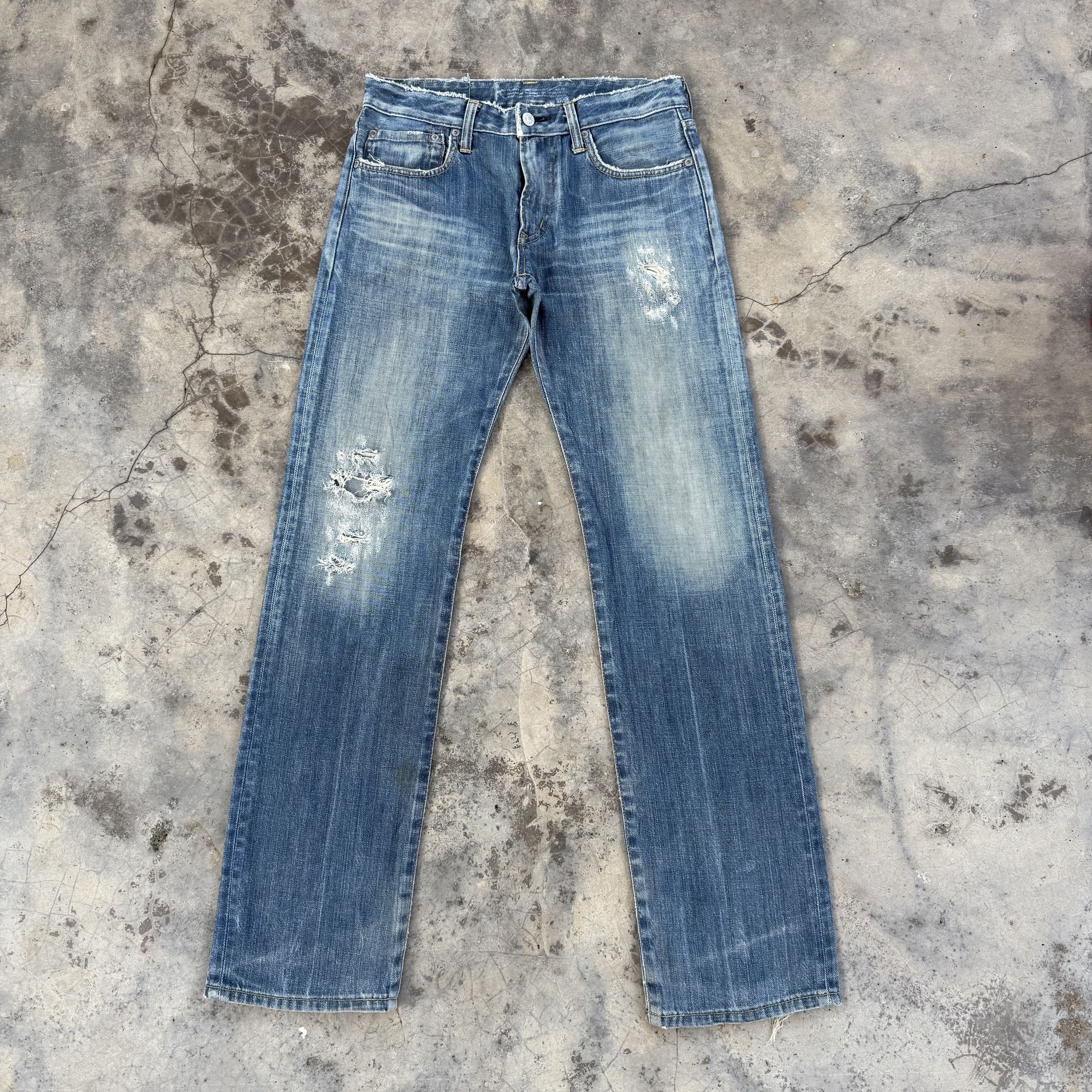 Edwin vintage Edwin distressed denim Jean pants Size US 30 / EU 46 - 1 Thumbnail