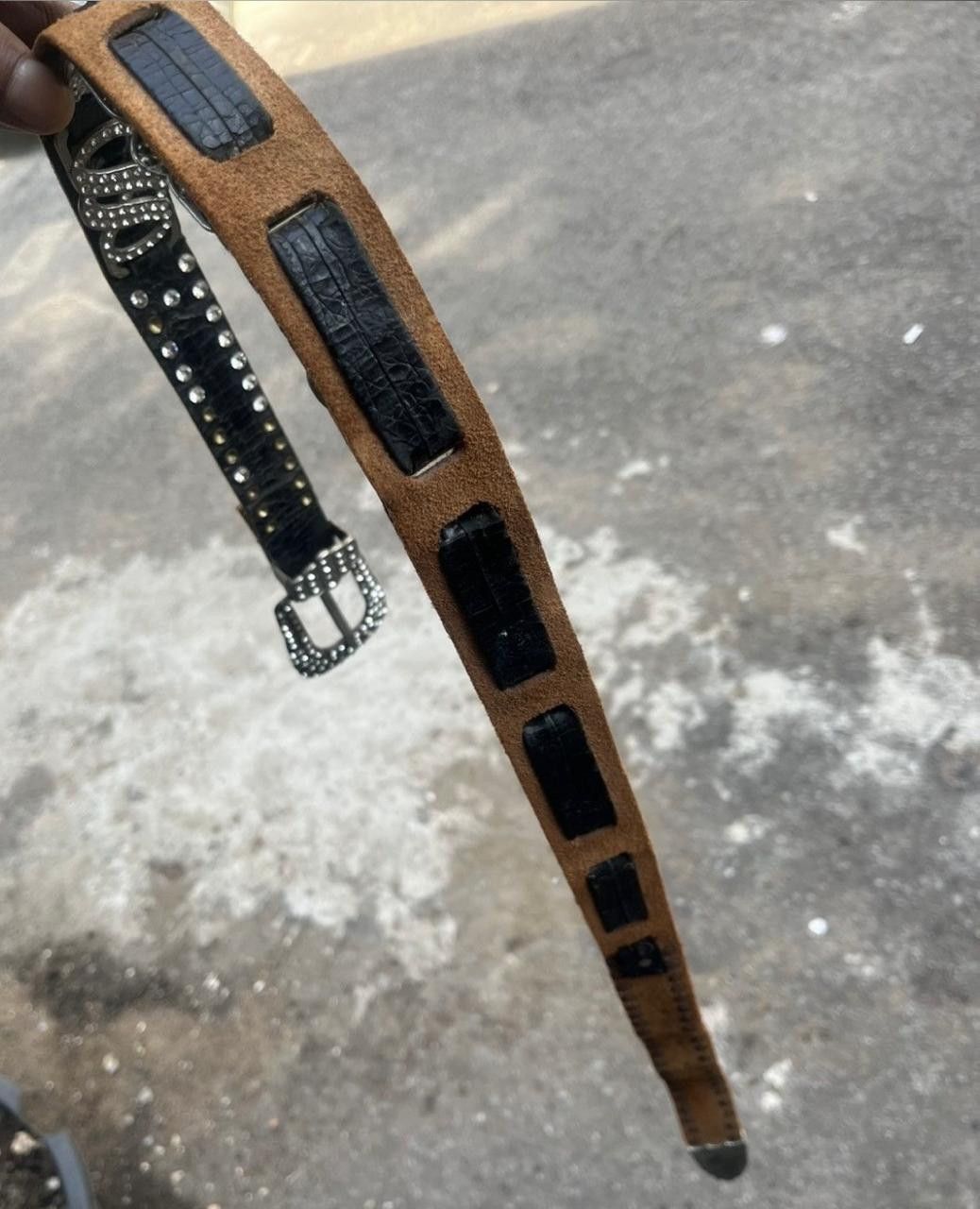 Kapital Western Rhinstone Cowboy Belt Goth Grunge Blink Belt Size 36 - 5 Thumbnail