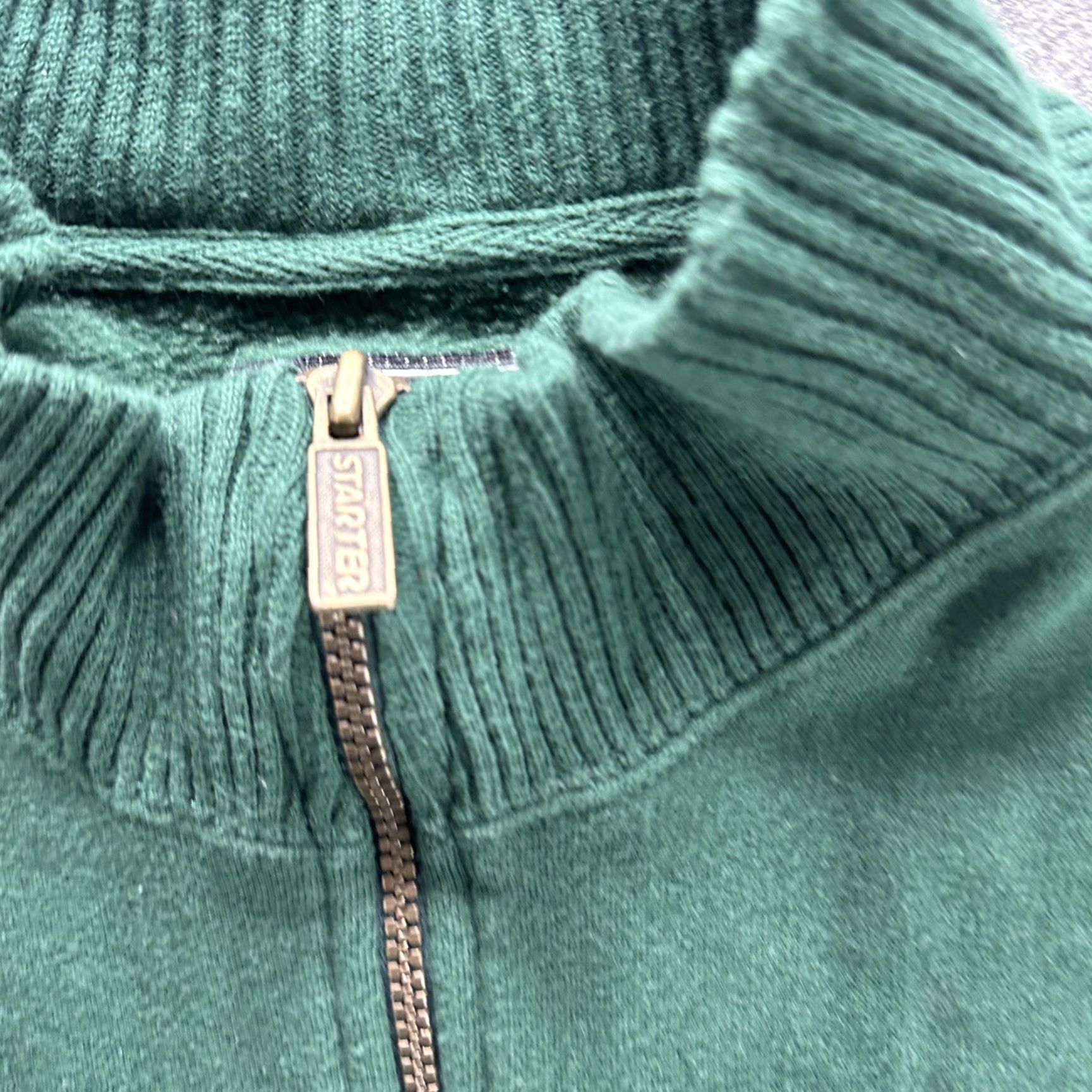 Starter VINTAGE Starter Sweatshirt Mens XL Green Quarter Zip Pirateball 98 Logo 90s Size US XL / EU 56 / 4 - 7 Thumbnail
