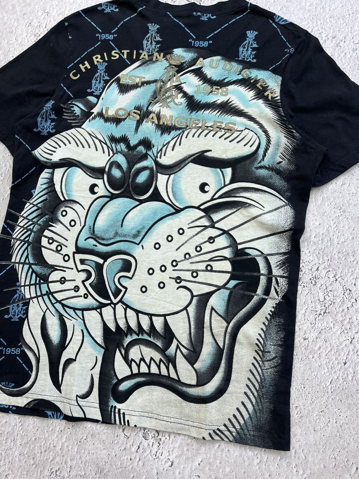 Christian Audigier × Ed Hardy × Vintage Vintage Ed Hardy By Christian Audigier T-shirt Big Logo Tee Size US M / EU 48-50 / 2 - 7 Thumbnail