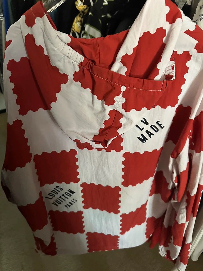 Louis Vuitton Louis Vuitton Red and white checkerboard diving jacket Size US S / EU 44-46 / 1 - 1 Thumbnail
