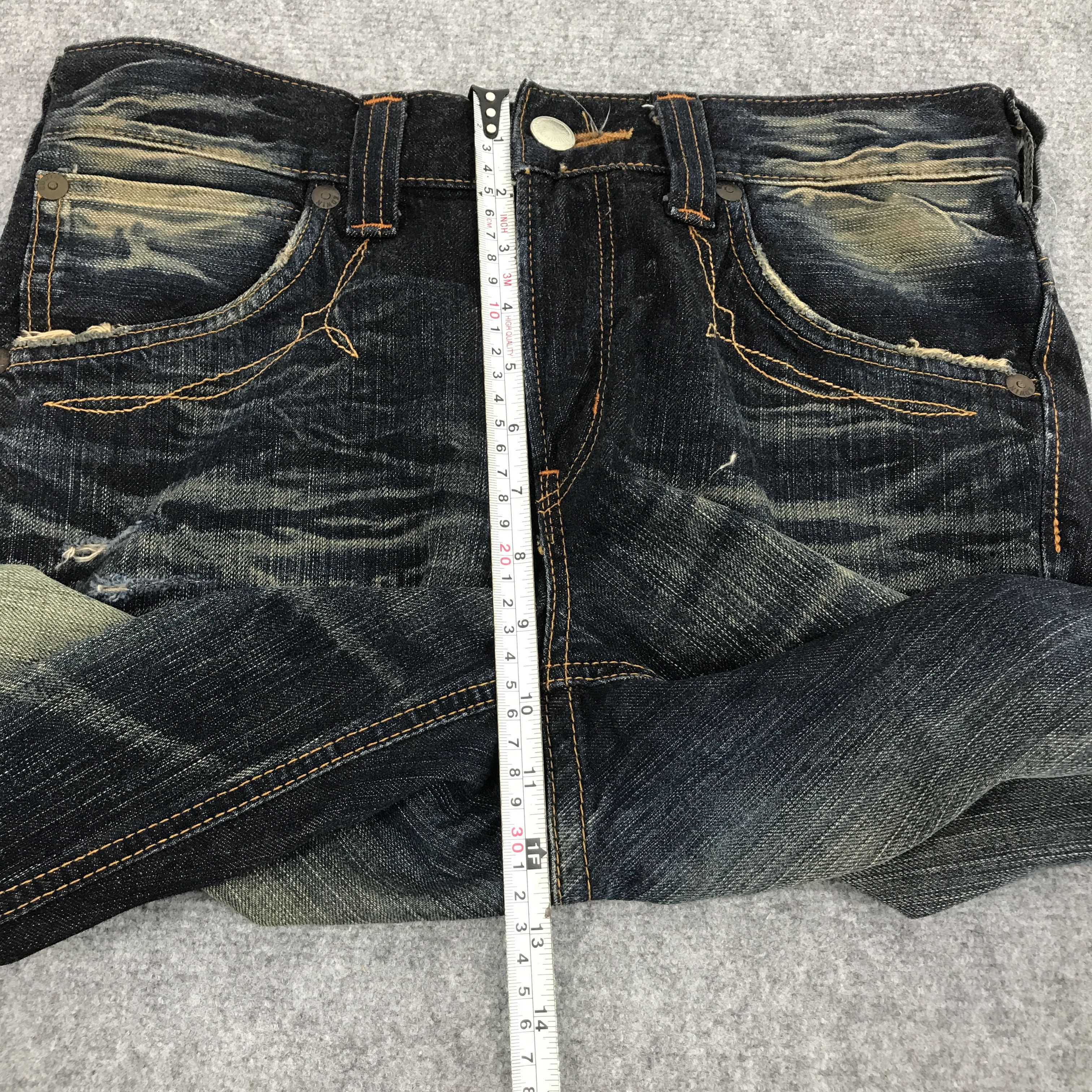 Edwin × Japanese Brand Flare Edwin Japan design Bootcut distressed denim pants Size US 30 / EU 46 - 6 Thumbnail