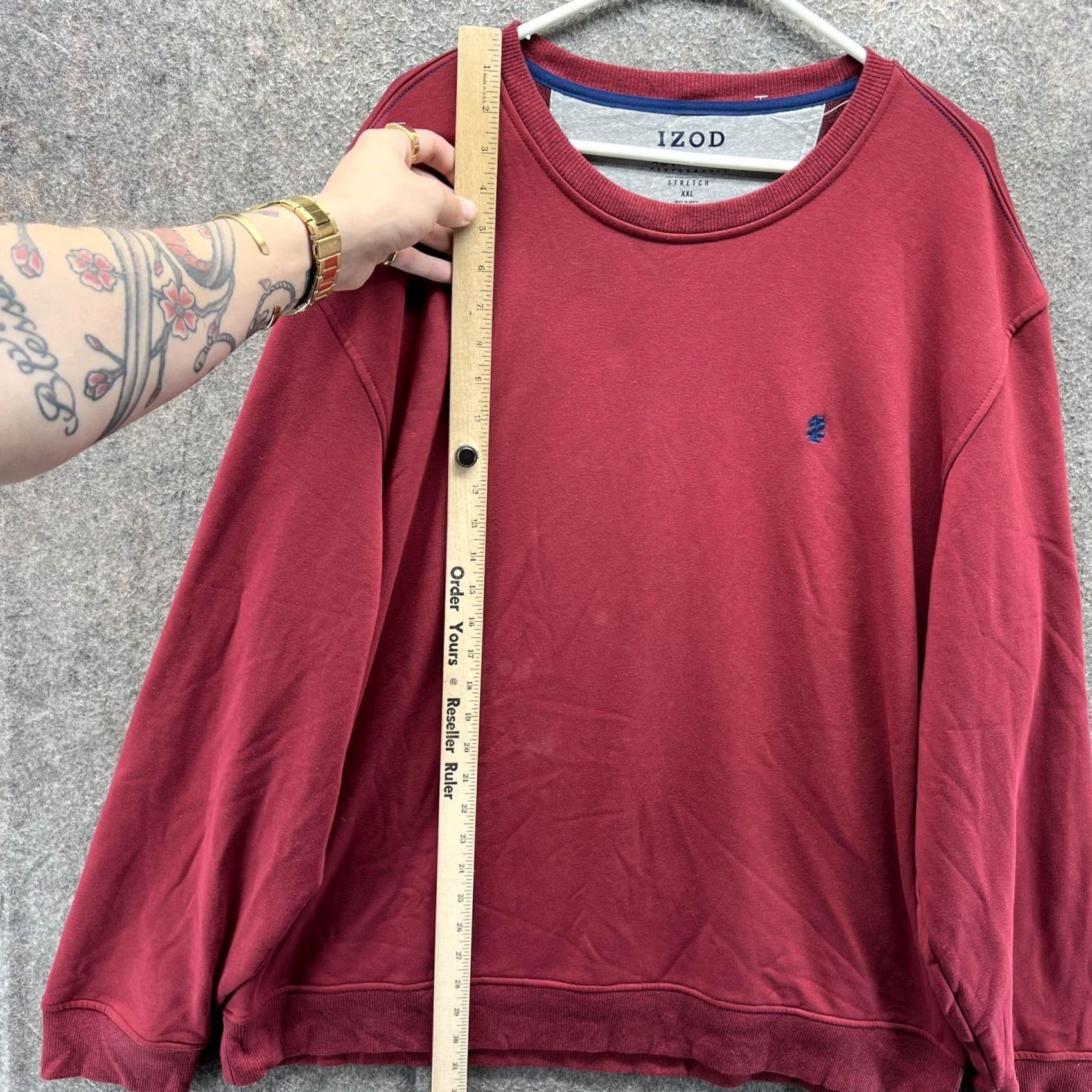 Izod IZOD Sweatshirt Mens 2XL Red Advantage Performance Stretch Crewneck Pullover Size US XXL / EU 58 / 5 - 5 Thumbnail
