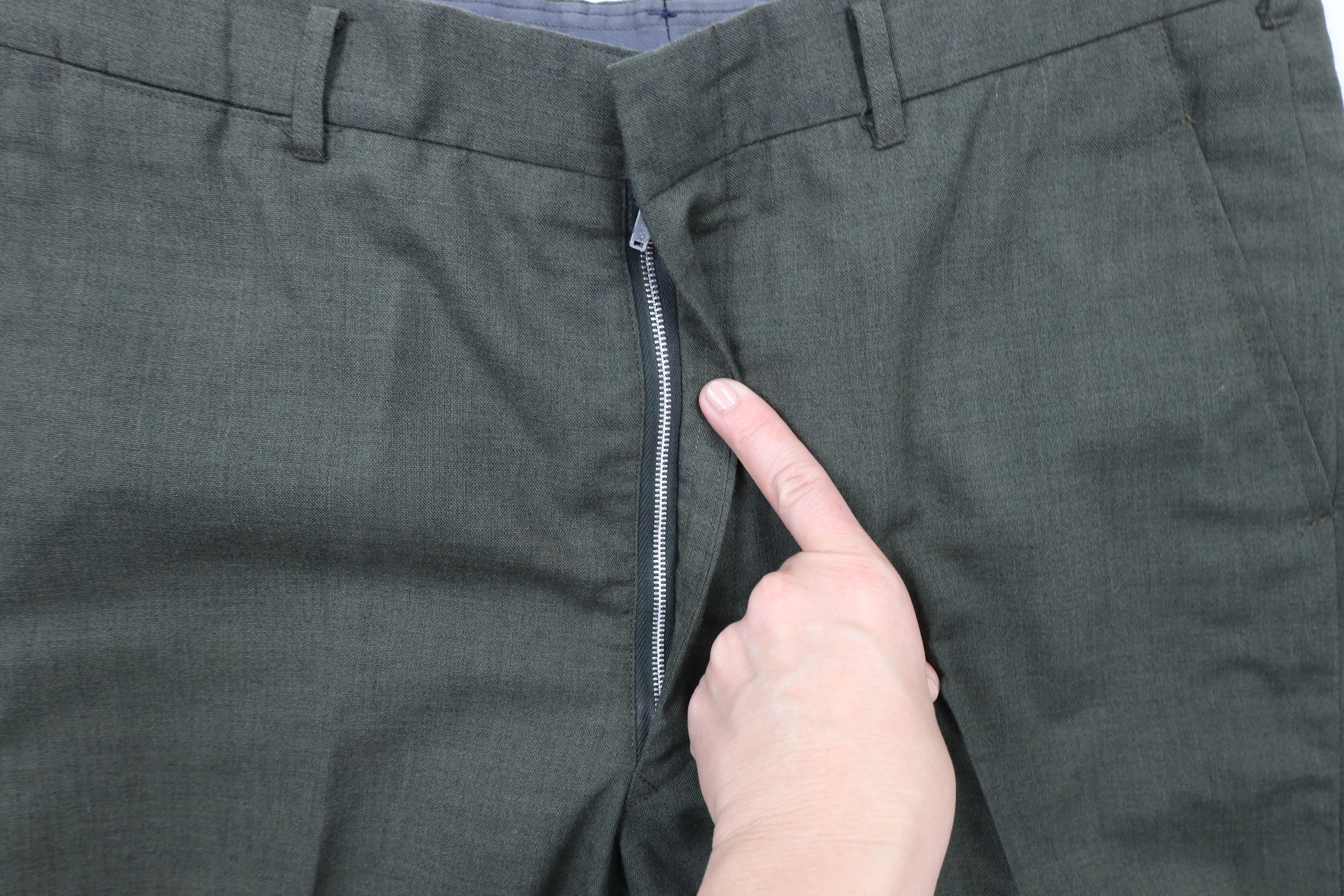 Vintage Vintage 70s Streetwear Flat Front Trousers Chino Pants Green Size US 34 / EU 50 - 6 Thumbnail