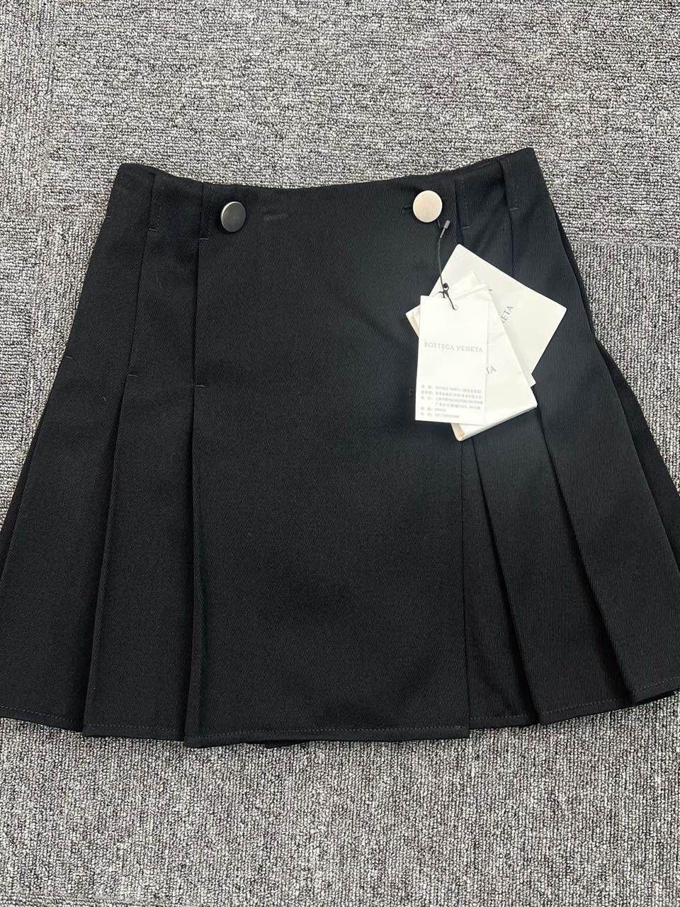 Bottega Veneta Bottega Veneta Wool Gabardine Pleated Mini Skirt Size 34 Size 24" / US 00 / IT 34 - 1 Thumbnail
