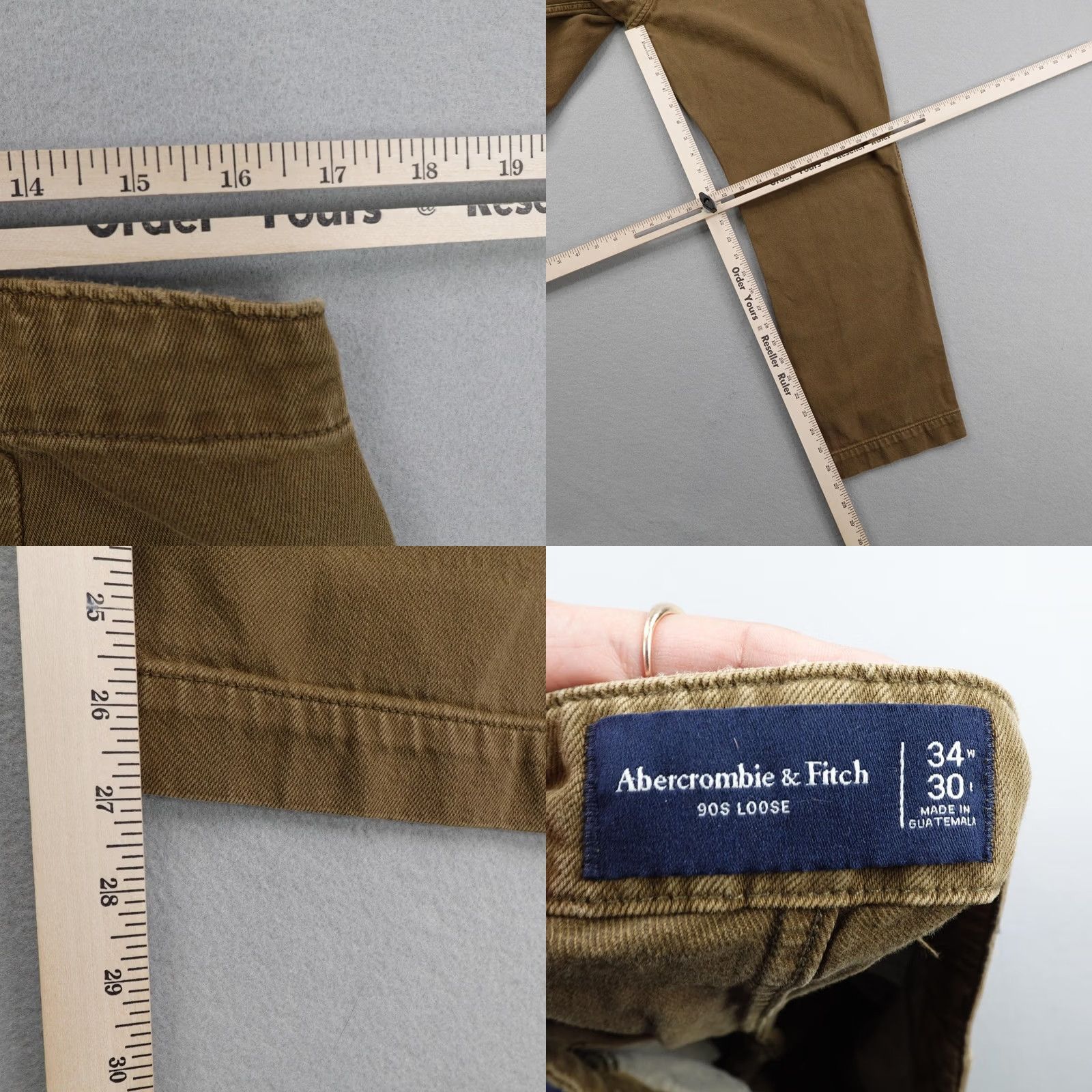 Abercrombie & Fitch Abercrombie & Fitch Pants Mens 34 Brown Chino Jogger 90s Loose Baggy Y2K Size US 34 / EU 50 - 8 Thumbnail