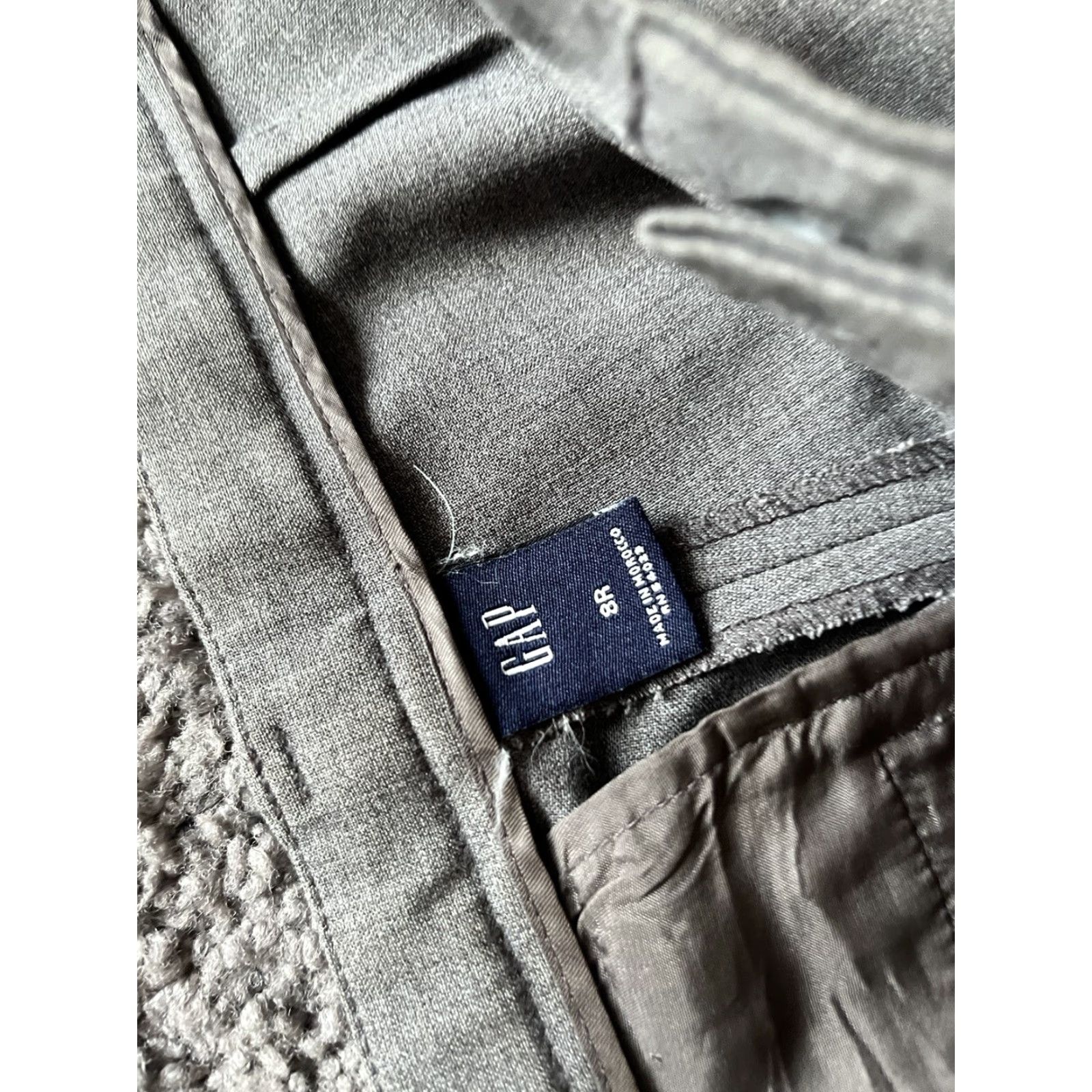 Gap VINTAGE Gap Dress Pants Wool Blend Size 8 Gray Solid Women's Professional Trousers 2000s Y2K Low Front Regular Fit Size 30" / US 8 / IT 44 - 5 Thumbnail