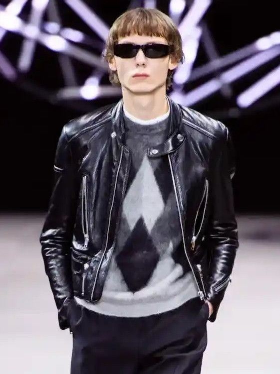 Celine Celine FW19 Runway Padded Racer Leather Jacket | Grailed