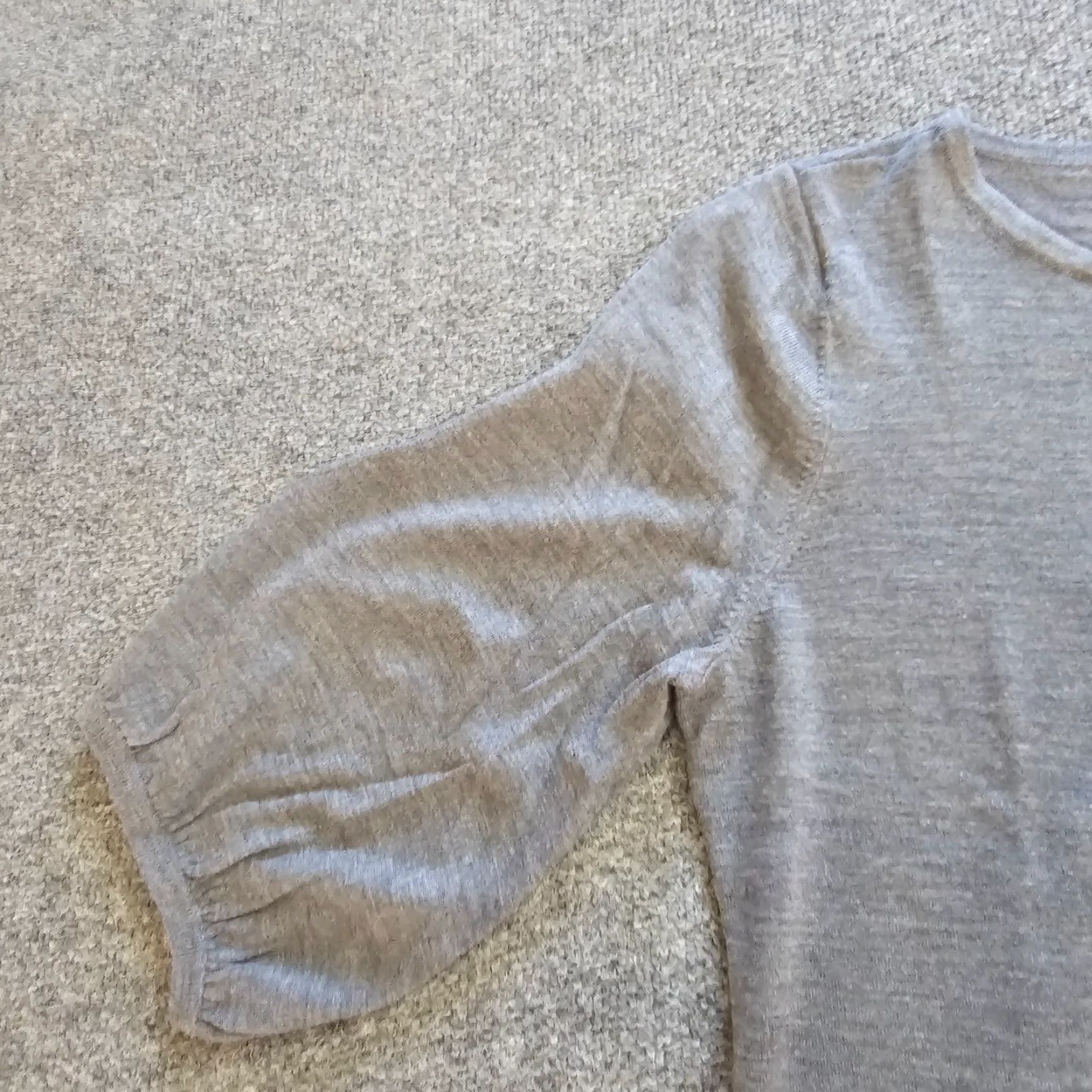 Talbots Talbots Sweater Top Womens XL Gray Merino Wool 3/4 Sleeve Round Neck Casual Basic Pullover Classic Knit Stretch Men/Women: Womens Size XL / US 12-14 / IT 48-50 - 5 Thumbnail